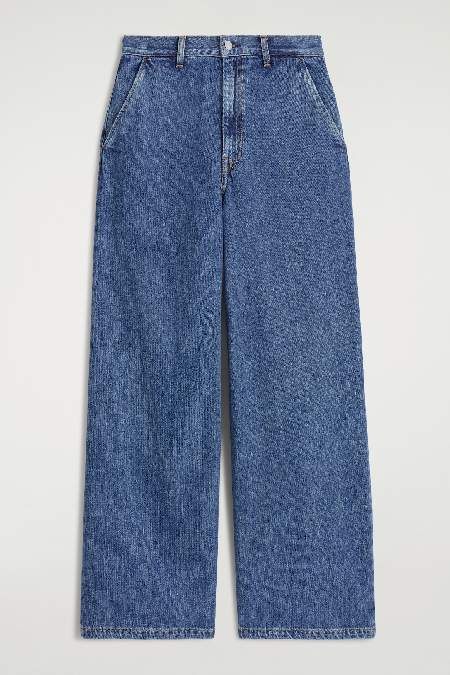 HOSE AUS DENIM MIT WEITEM BEIN - Blau/GRAU - 2