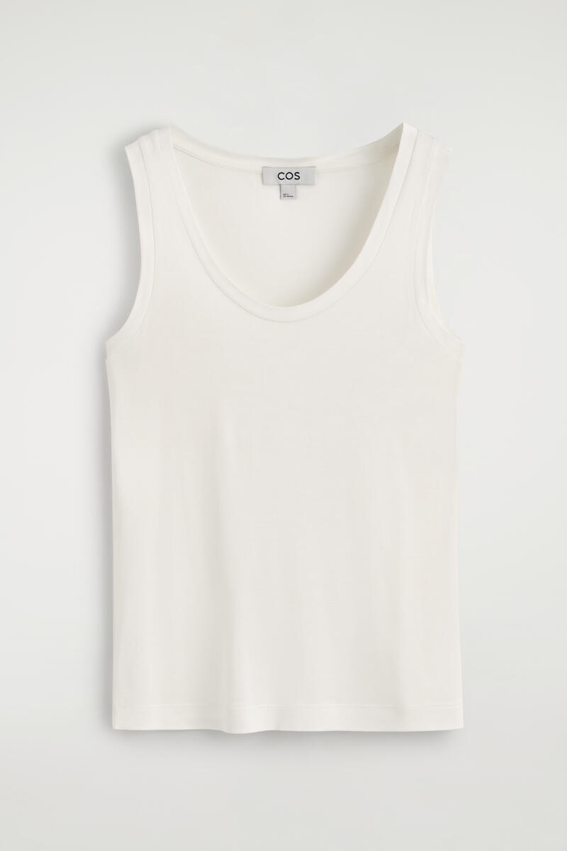 Scoop-Neck Silk-Jersey Tank Top
