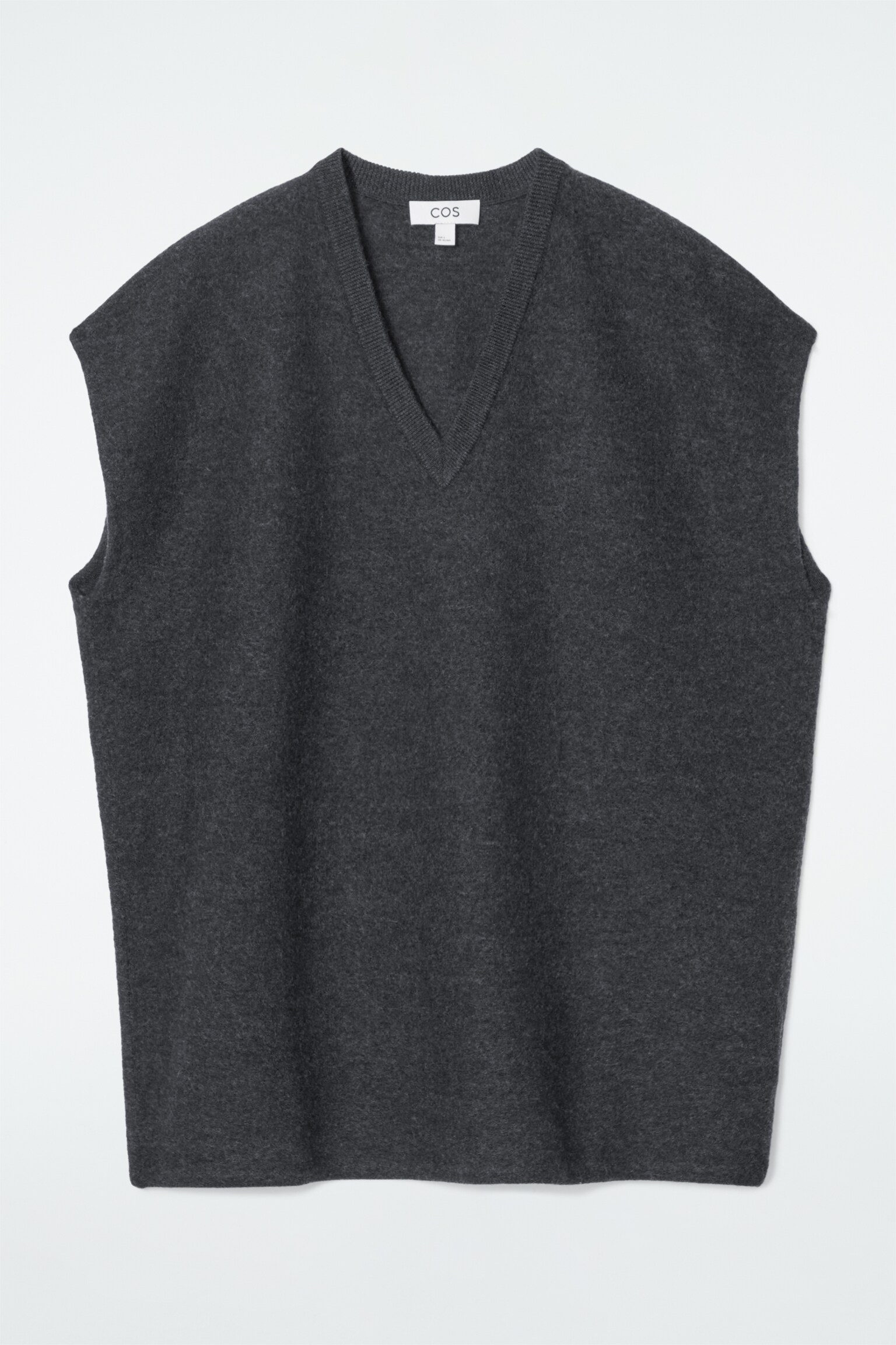 OVERSIZED-PULLUNDER AUS GEKOCHTER WOLLE - Dunkelgrau - 1