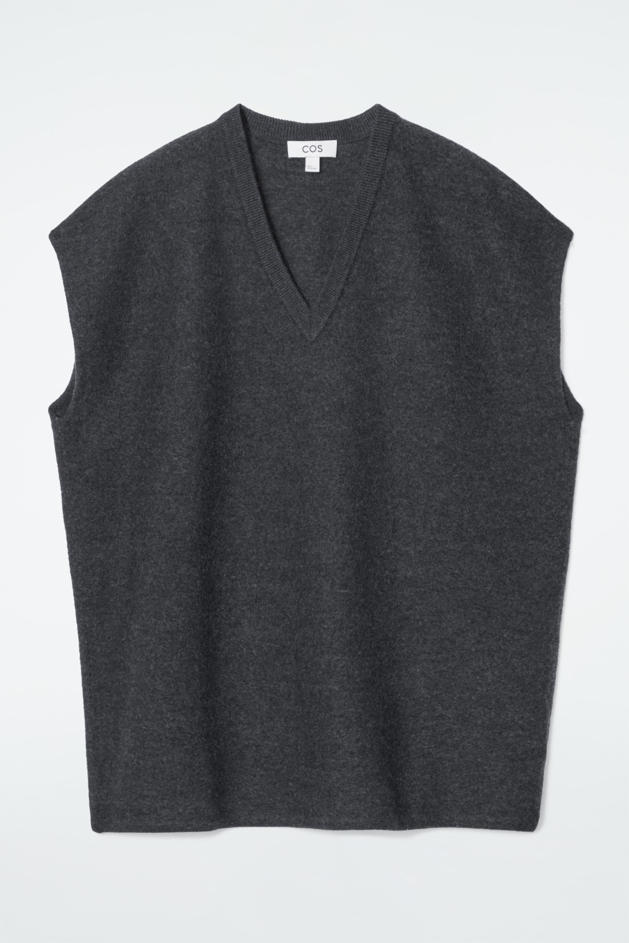 Vis større bilde: OVERSIZED BOILED-WOOL VEST - DARK GREY - DAME | H&M NO 1