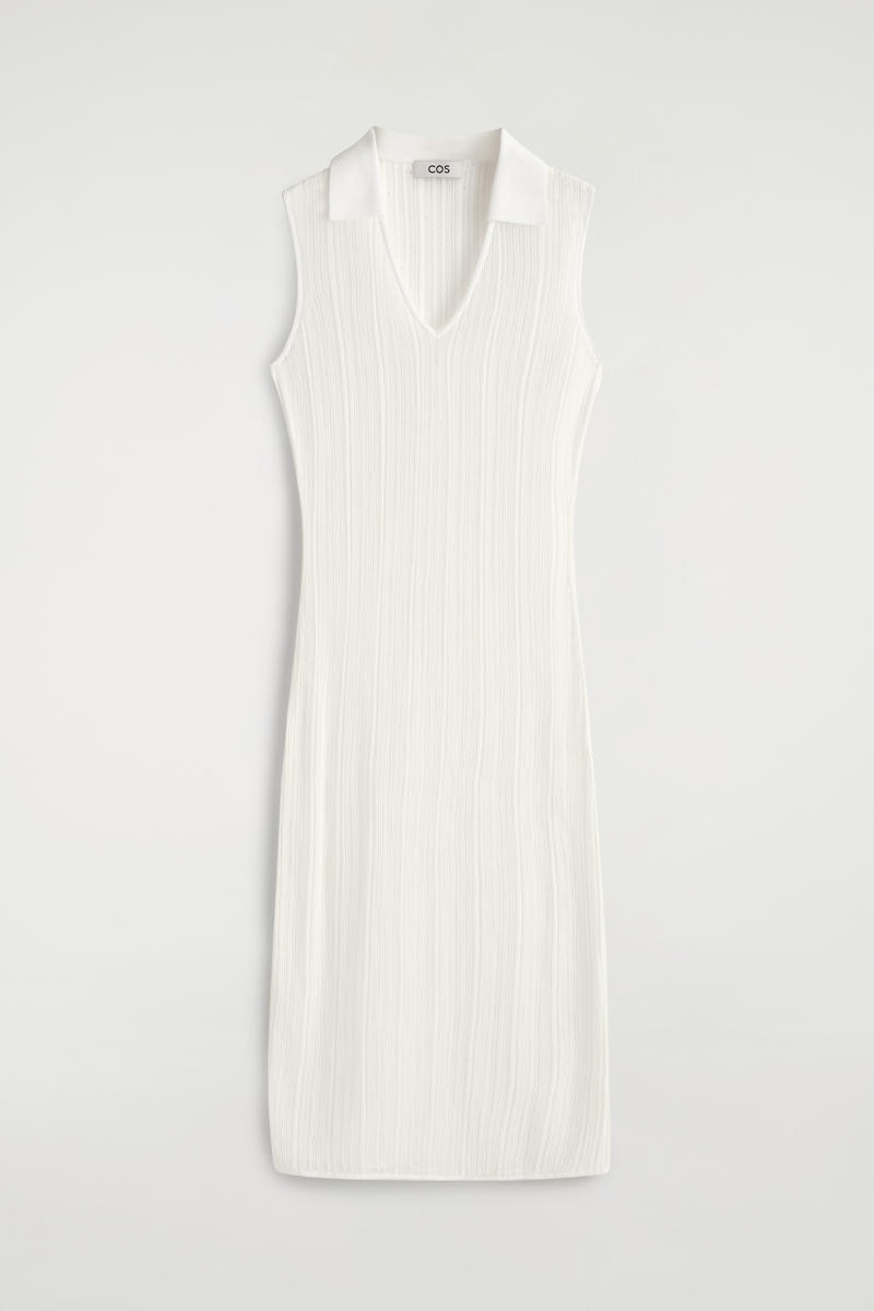 Sheer Lace-Knit Dress