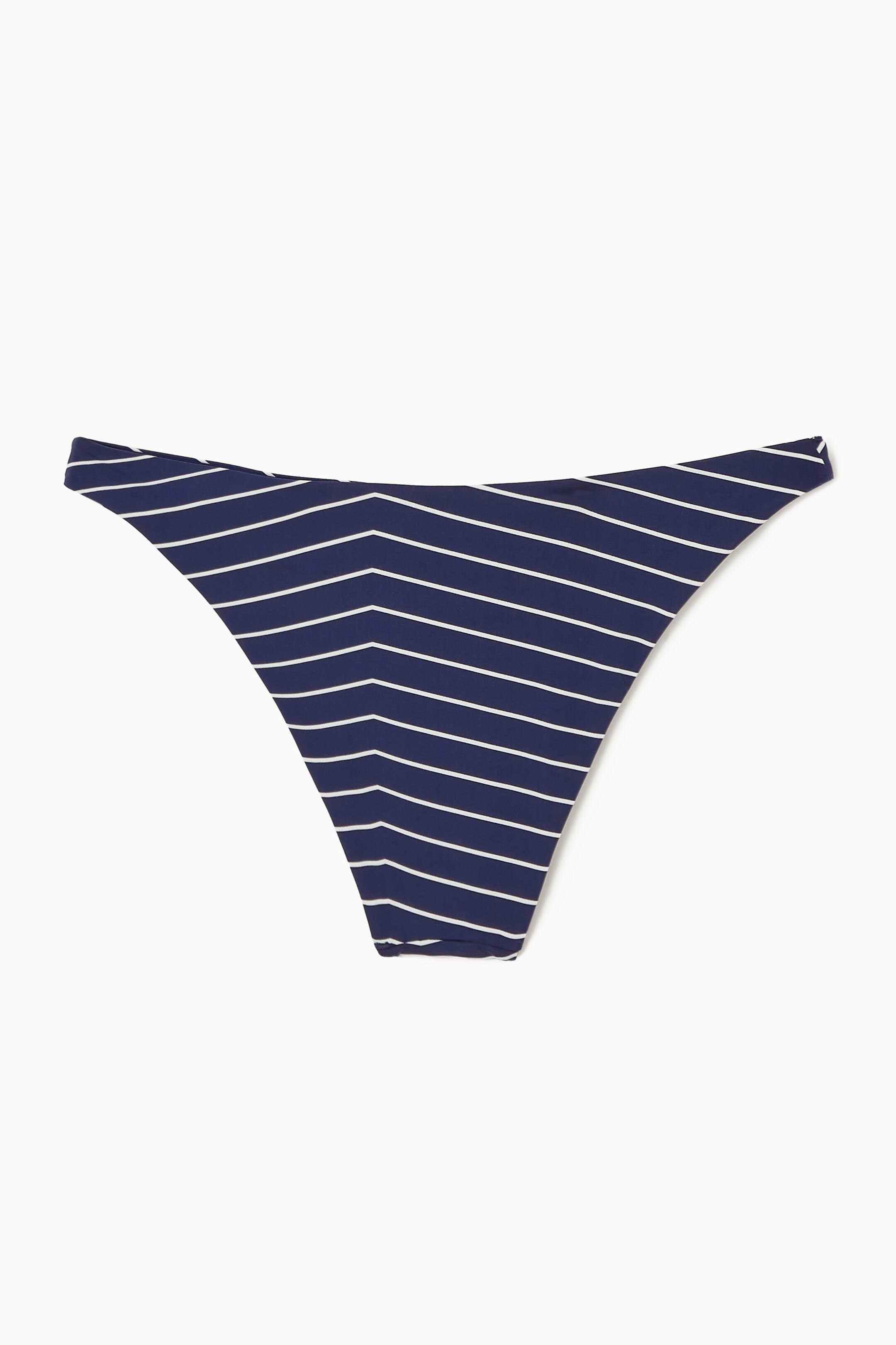 Women's NAVY / STRIPED BRAZILIAN BIKINI BRIEFS | H&M GB