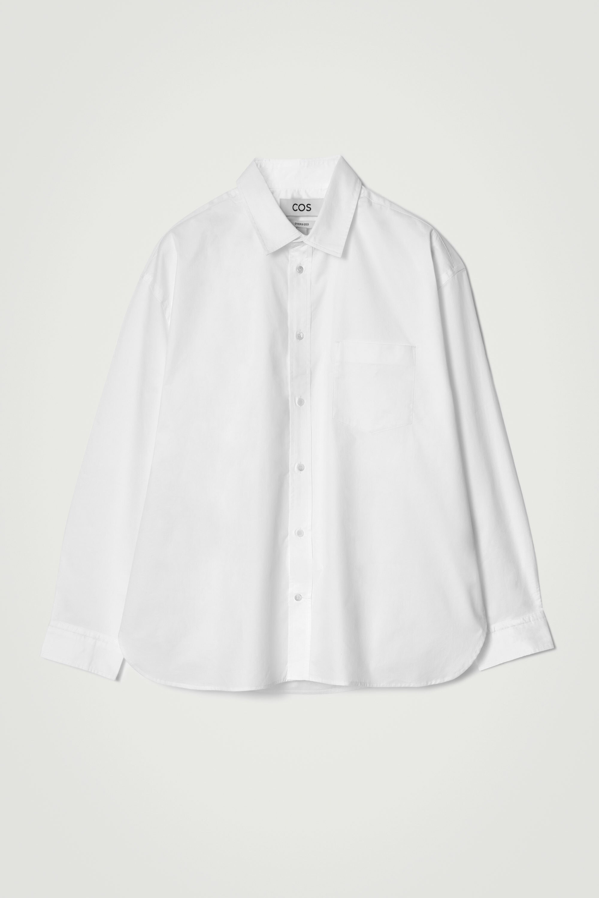 WIDE OVERSIZED COTTON OXFORD SHIRT - WHITE | COS