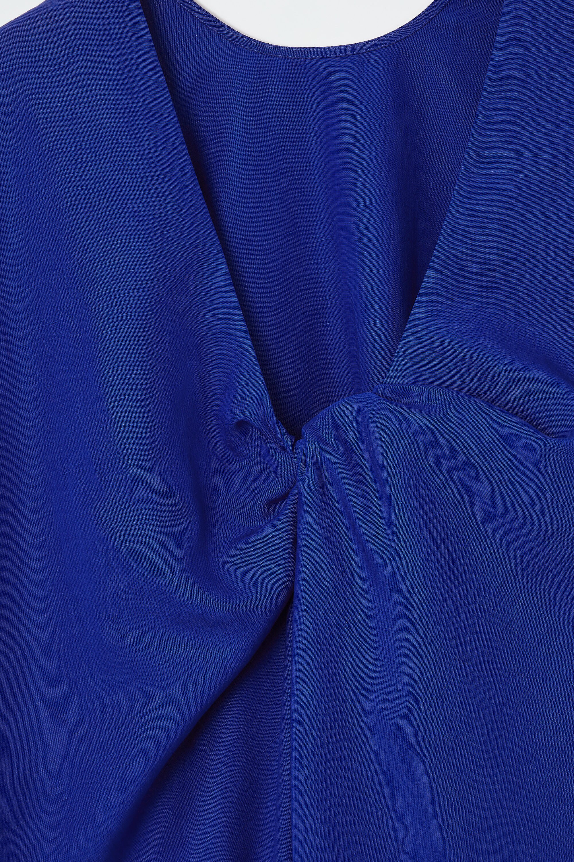 ワンピース COS TWIST-DETAIL MINI DRESS TWIST-DETAIL LINEN MINI DRESS ツイストディテール リネン ミニ