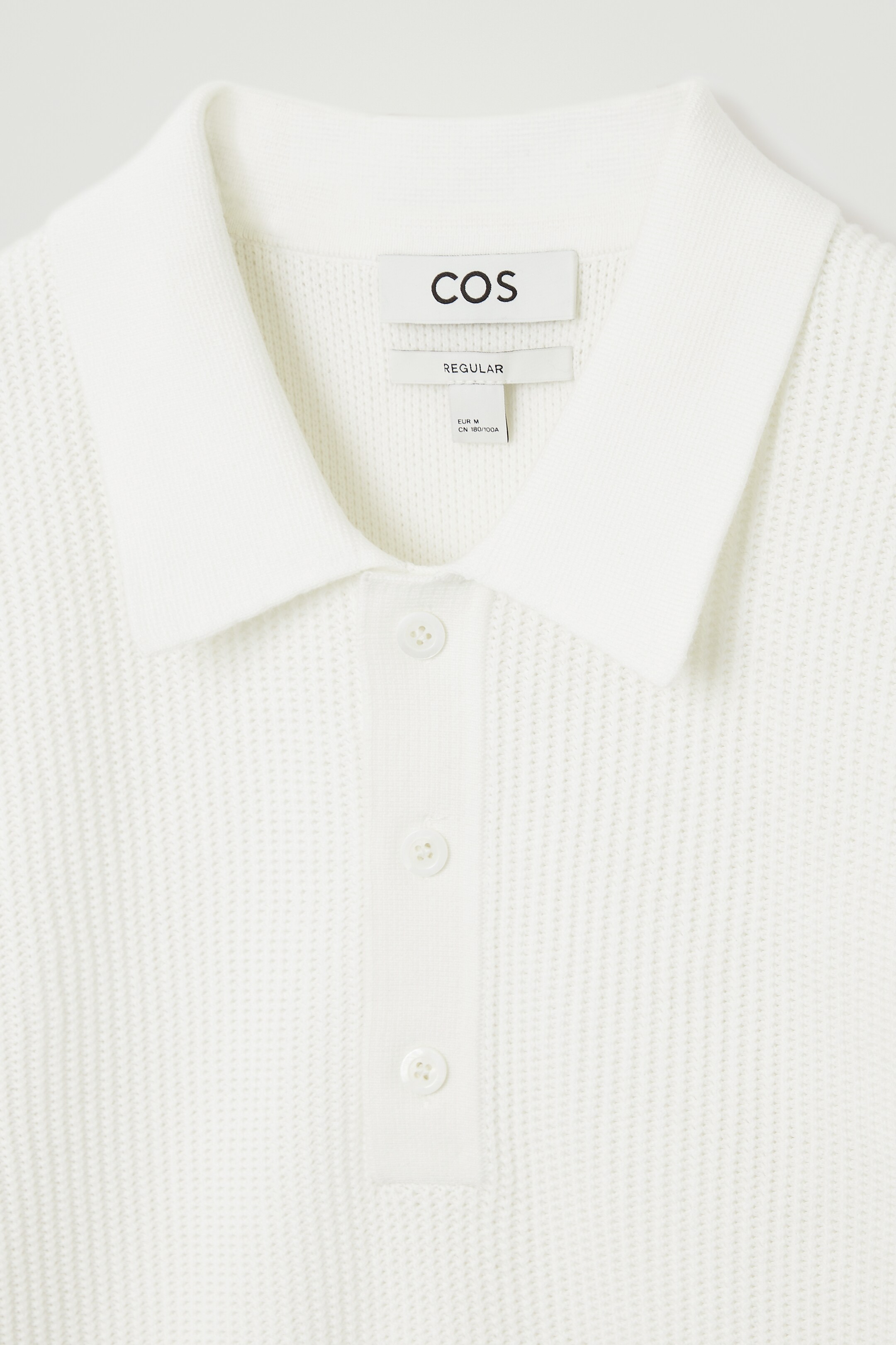 Ingrandisci l'immagine: TEXTURED KNITTED POLO SHIRT - WHITE - UOMO | H&M CH 2