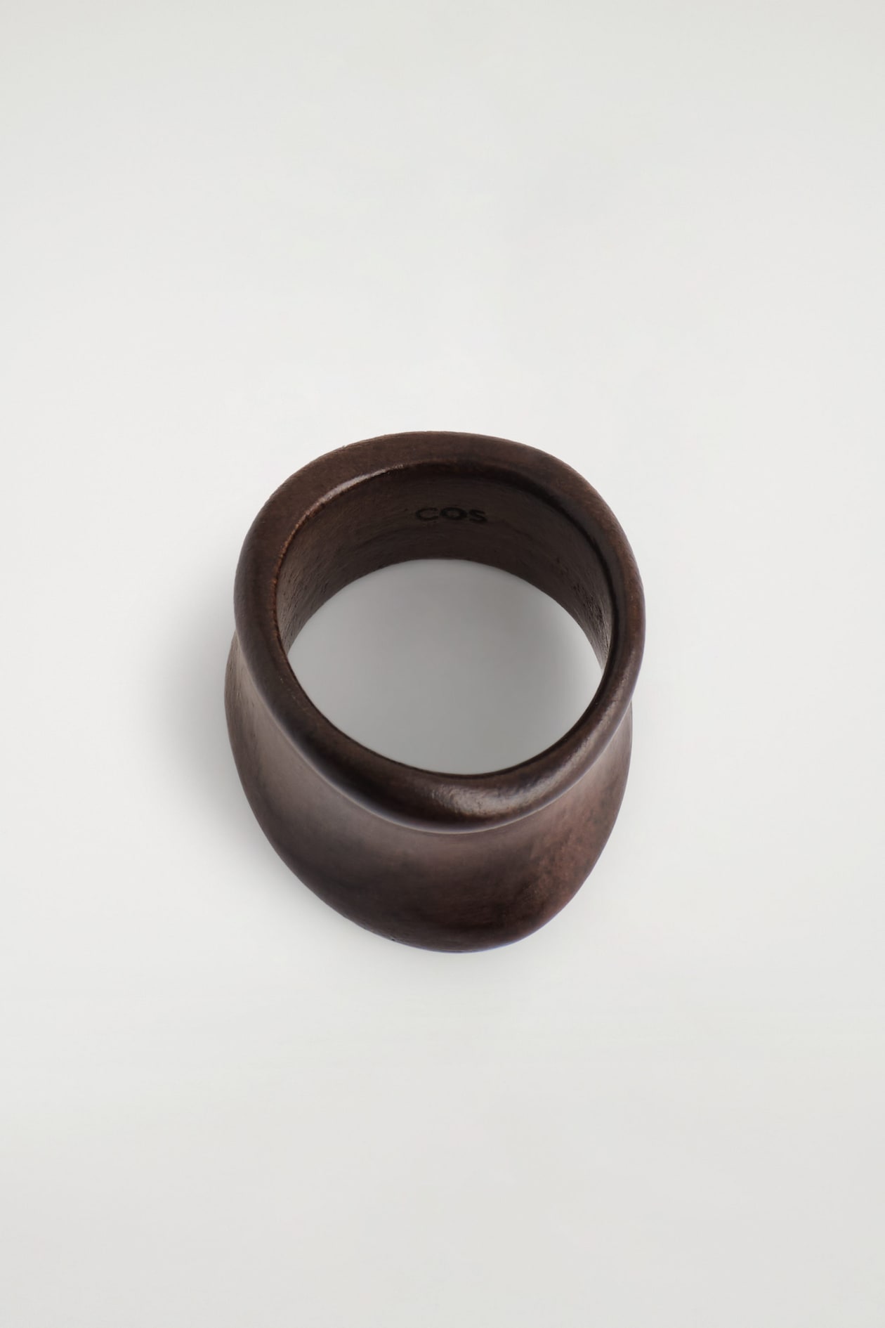 CURVED WOODEN RING — WALNUT
