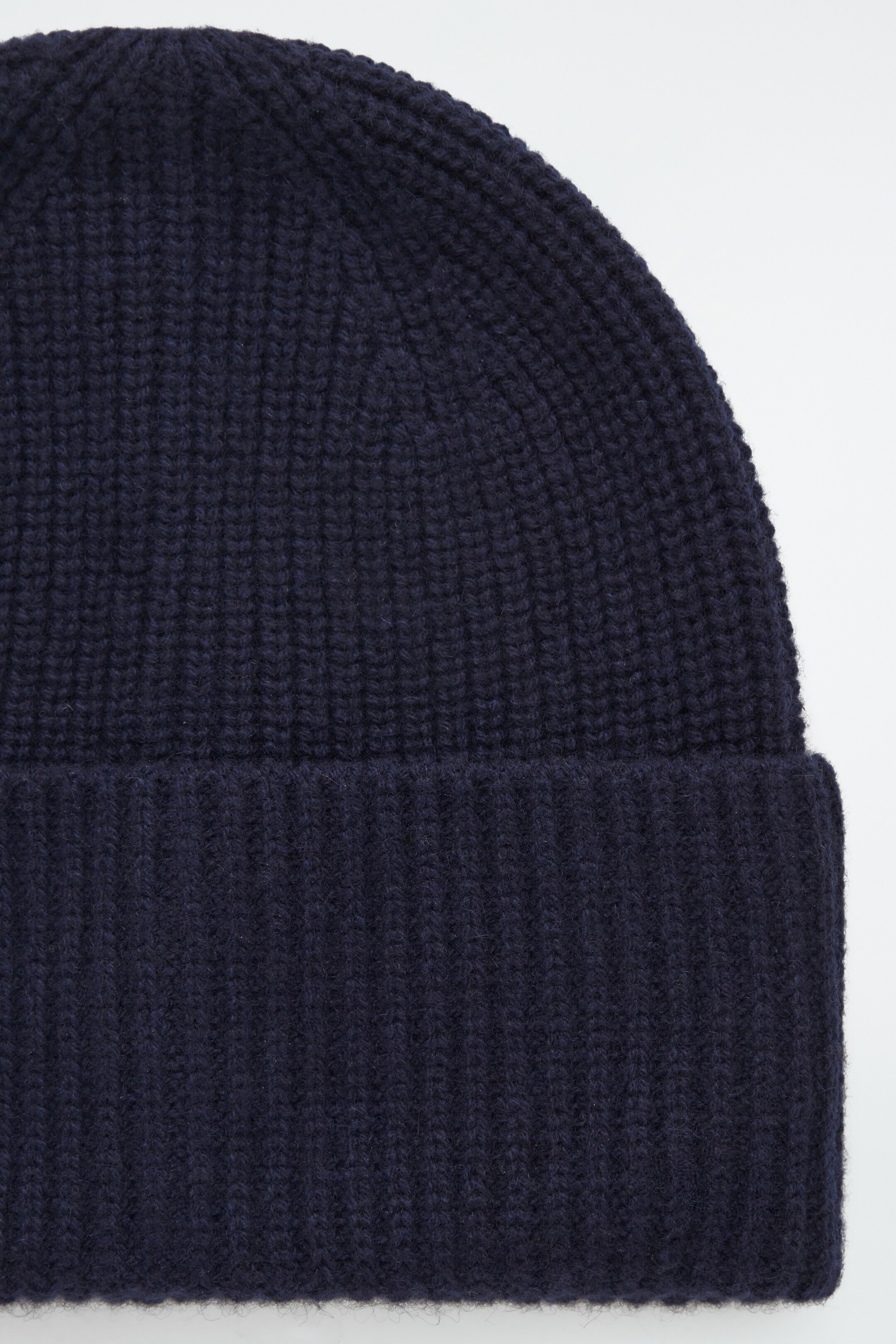 Ingrandisci l'immagine: RIBBED WOOL AND CASHMERE BEANIE - NAVY - DONNA | H&M CH 3