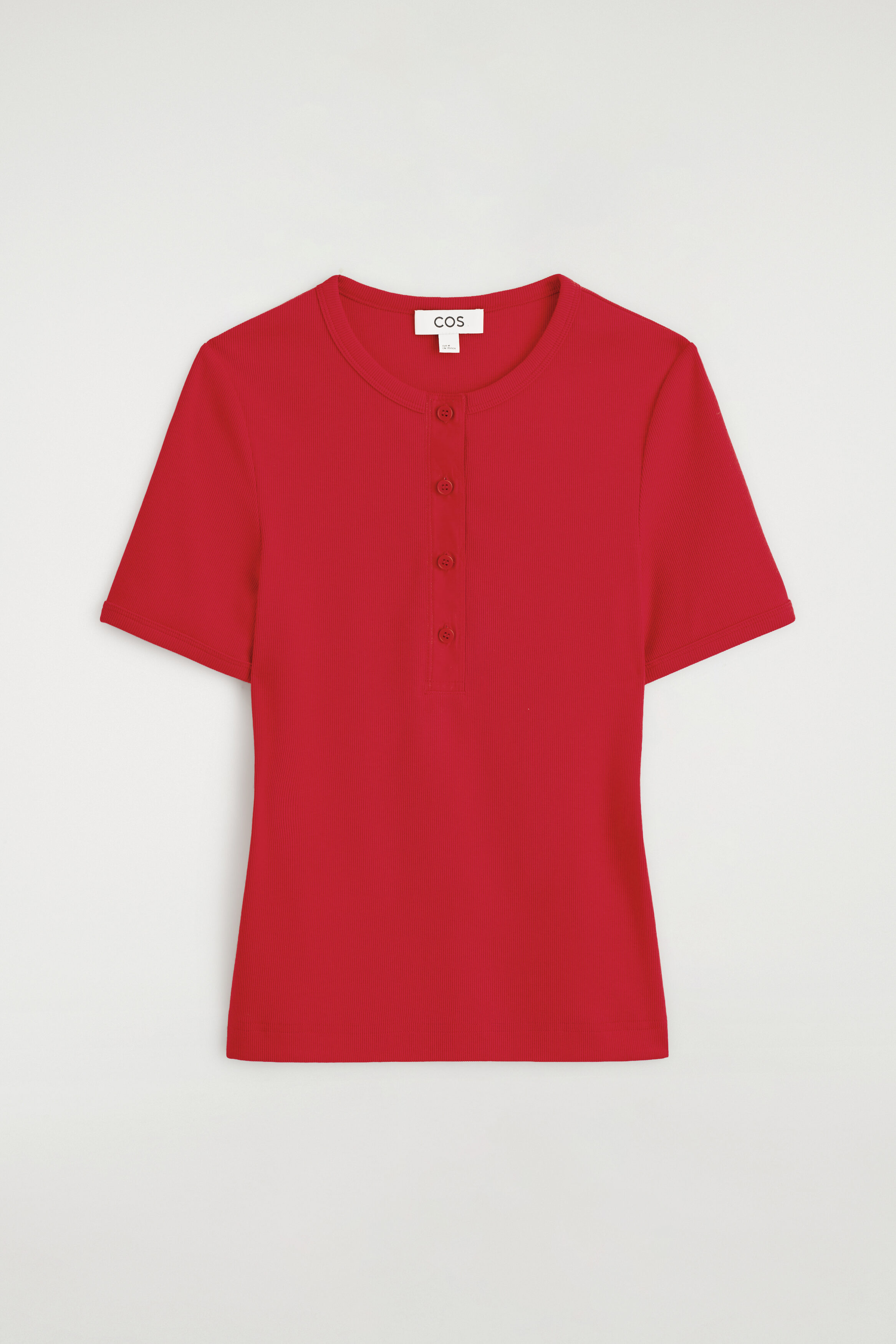 Ribbed Henley T-shirt