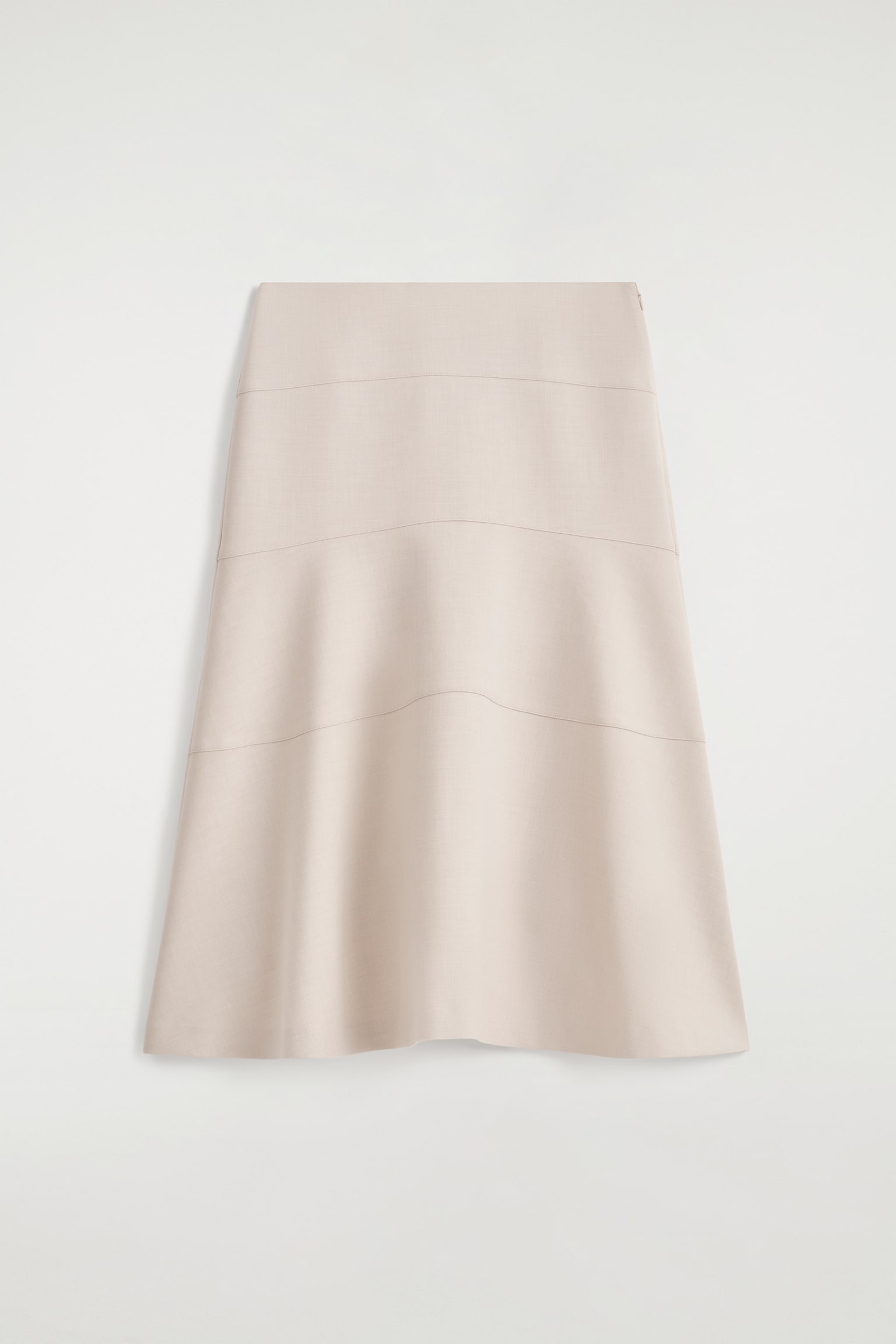 MIDIROCK IN A-LINIE - HELLES BEIGE/Dunkelgrau - 2