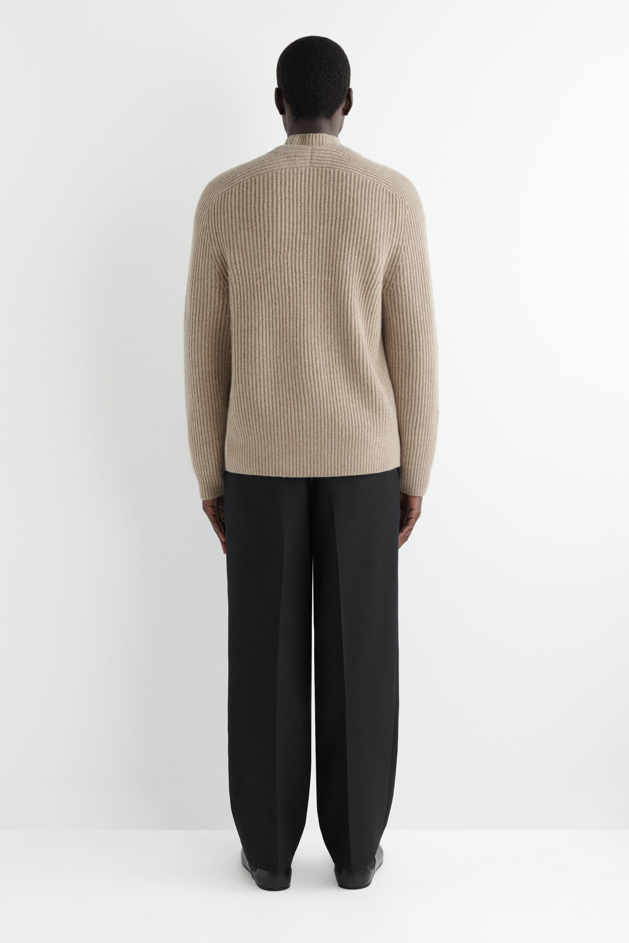 CARDIGAN GIROCOLLO IN LANA A COSTE