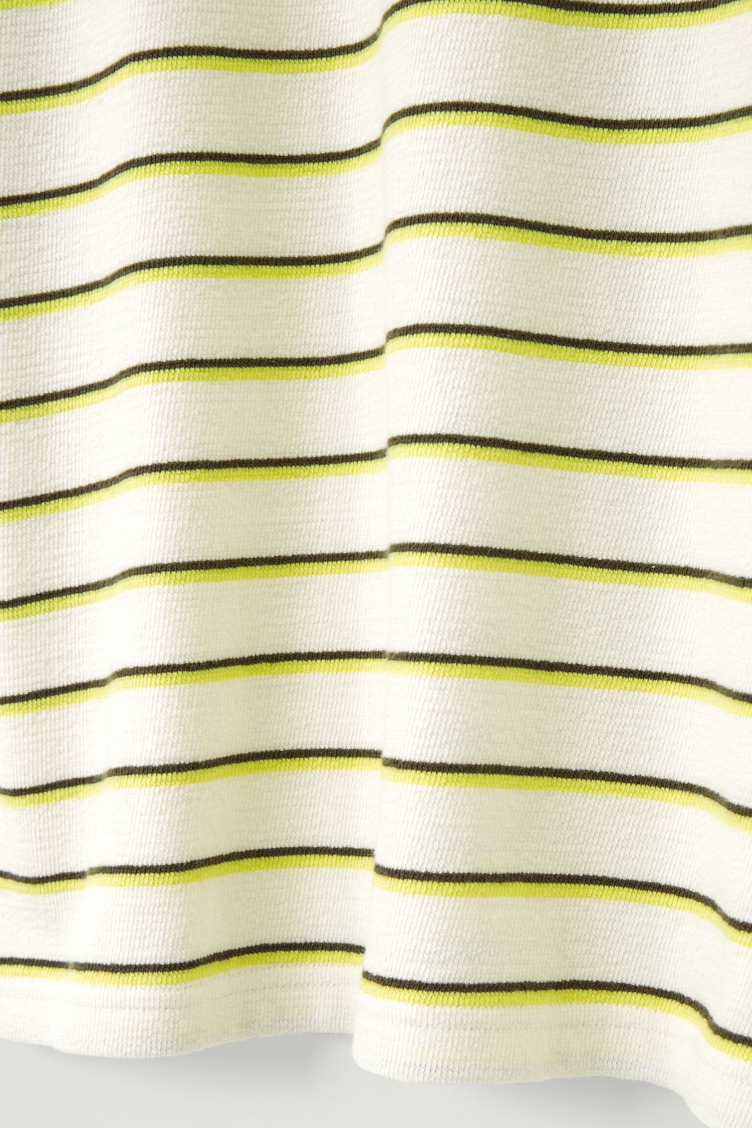 T-SHIRT DÉCONTRACTÉ RAYÉ EN COTON BOUCLÉ - JAUNE / RAYÉ/BLEU / RAYÉ - 2