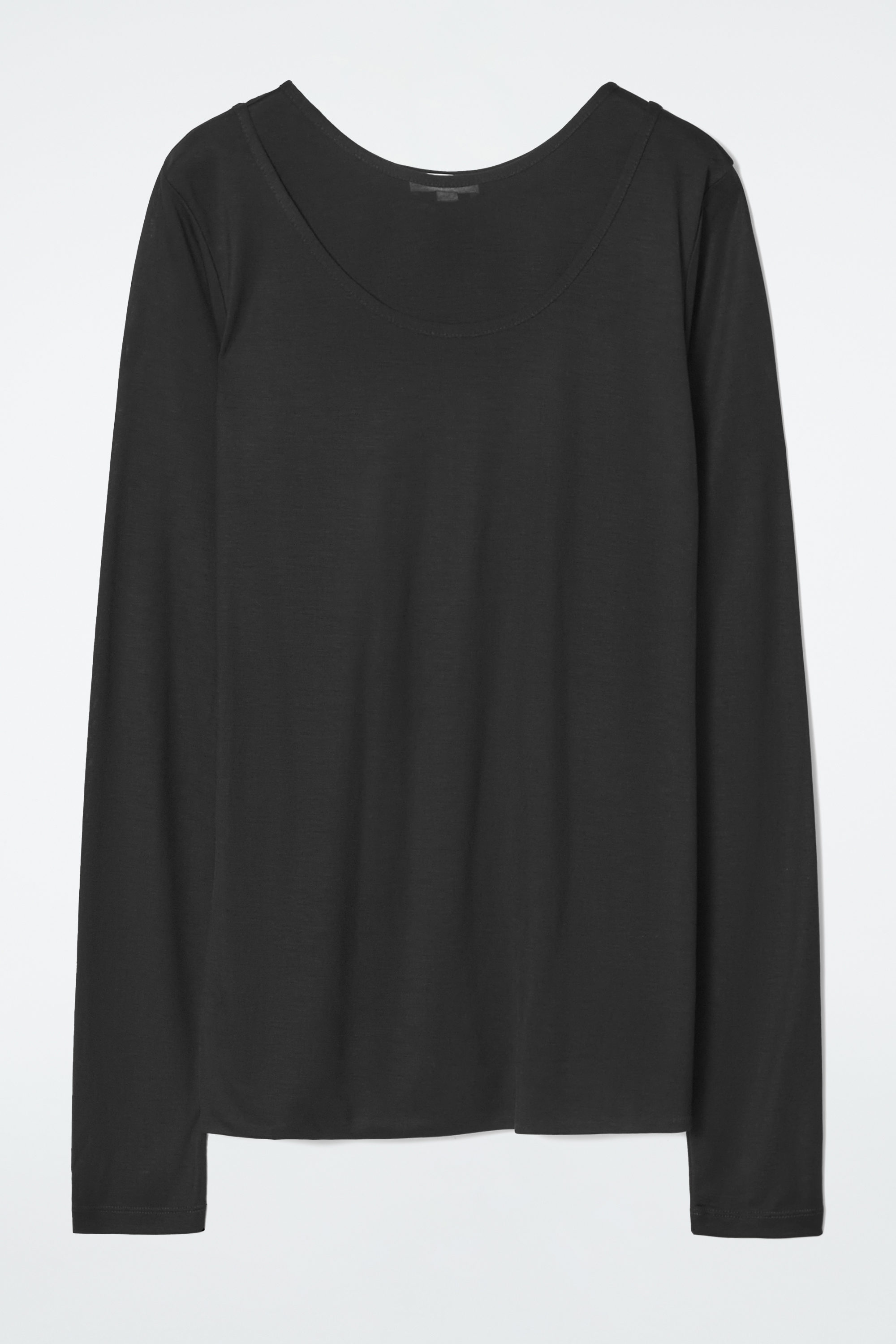 ★★ ★★ Here Black Long Sleeve Layered Top J223 LAYERED LONG-SLEEVED TOP - BLACK | COS