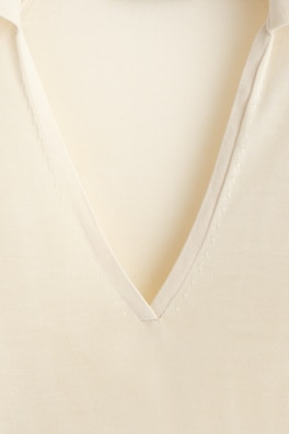 SHEER KNITTED SILK-CASHMERE BODYSUIT — IVORY 7