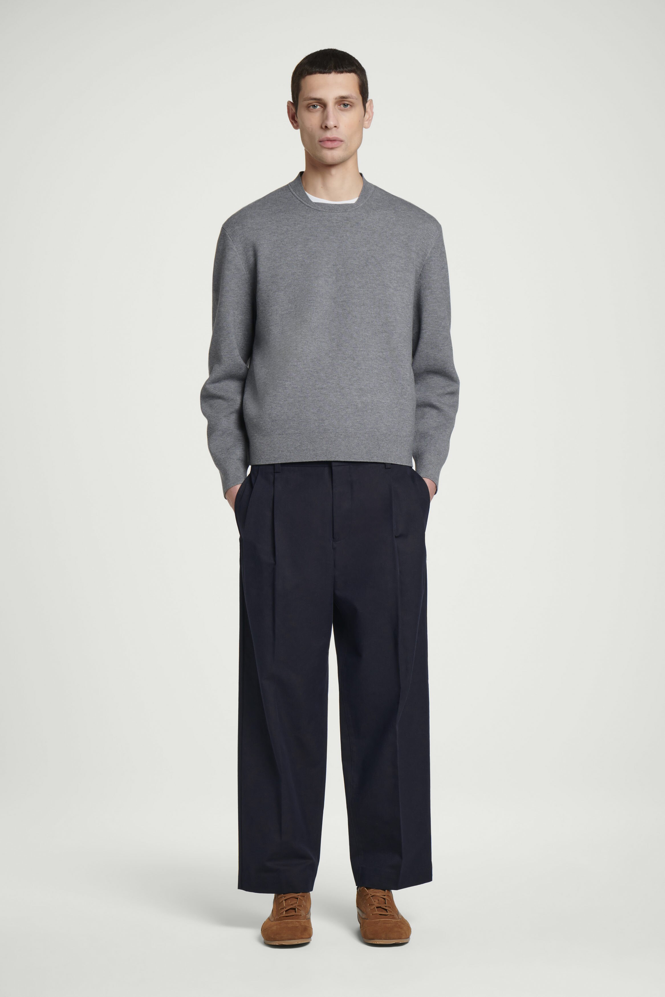 C.E CAVEMPT シーイー DOUBLE FACE CREW NECK Cav Empt Overdye Double Face Hoodie w/ Tags - Grey