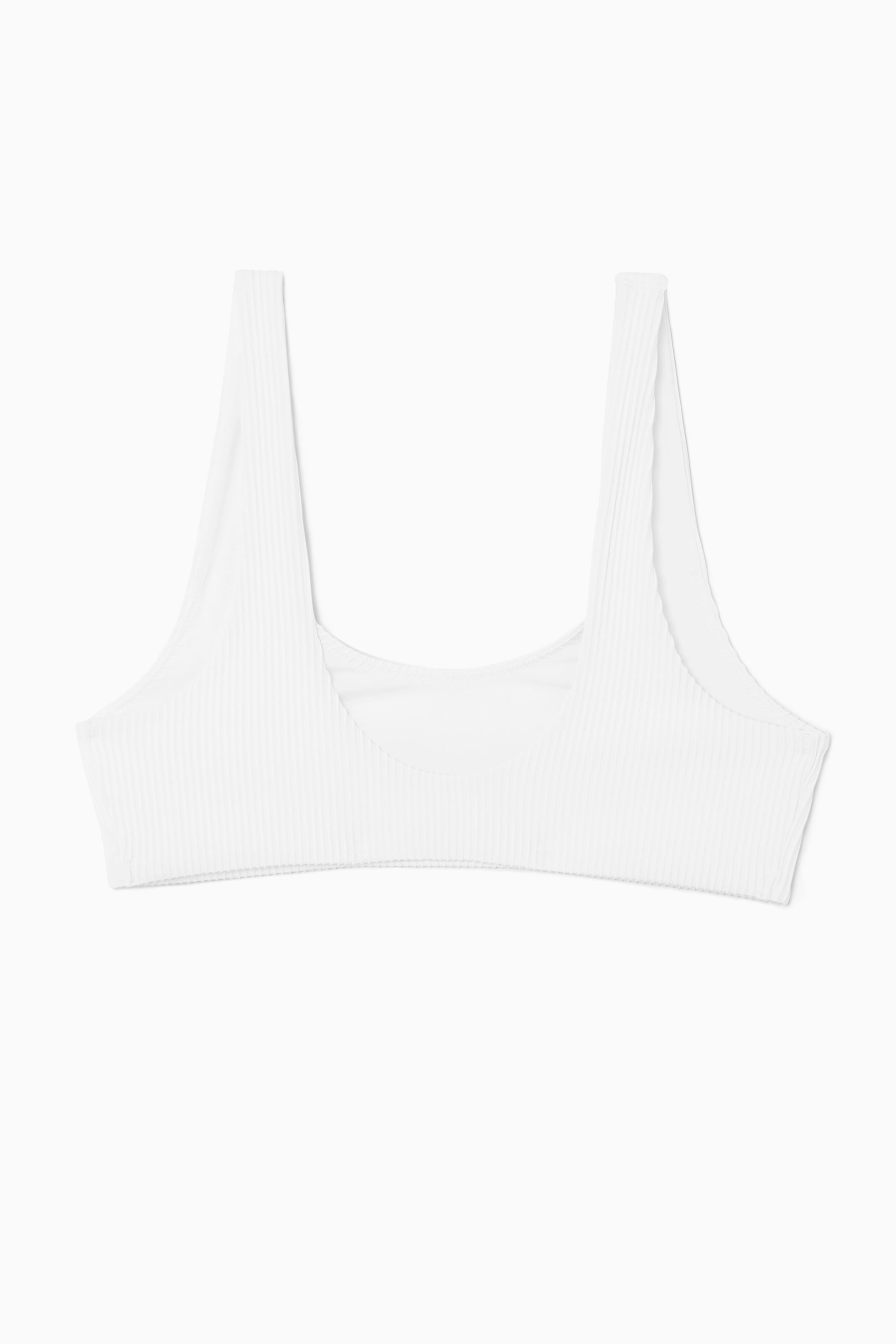 SCOOP-NECK RIBBED BIKINI TOP