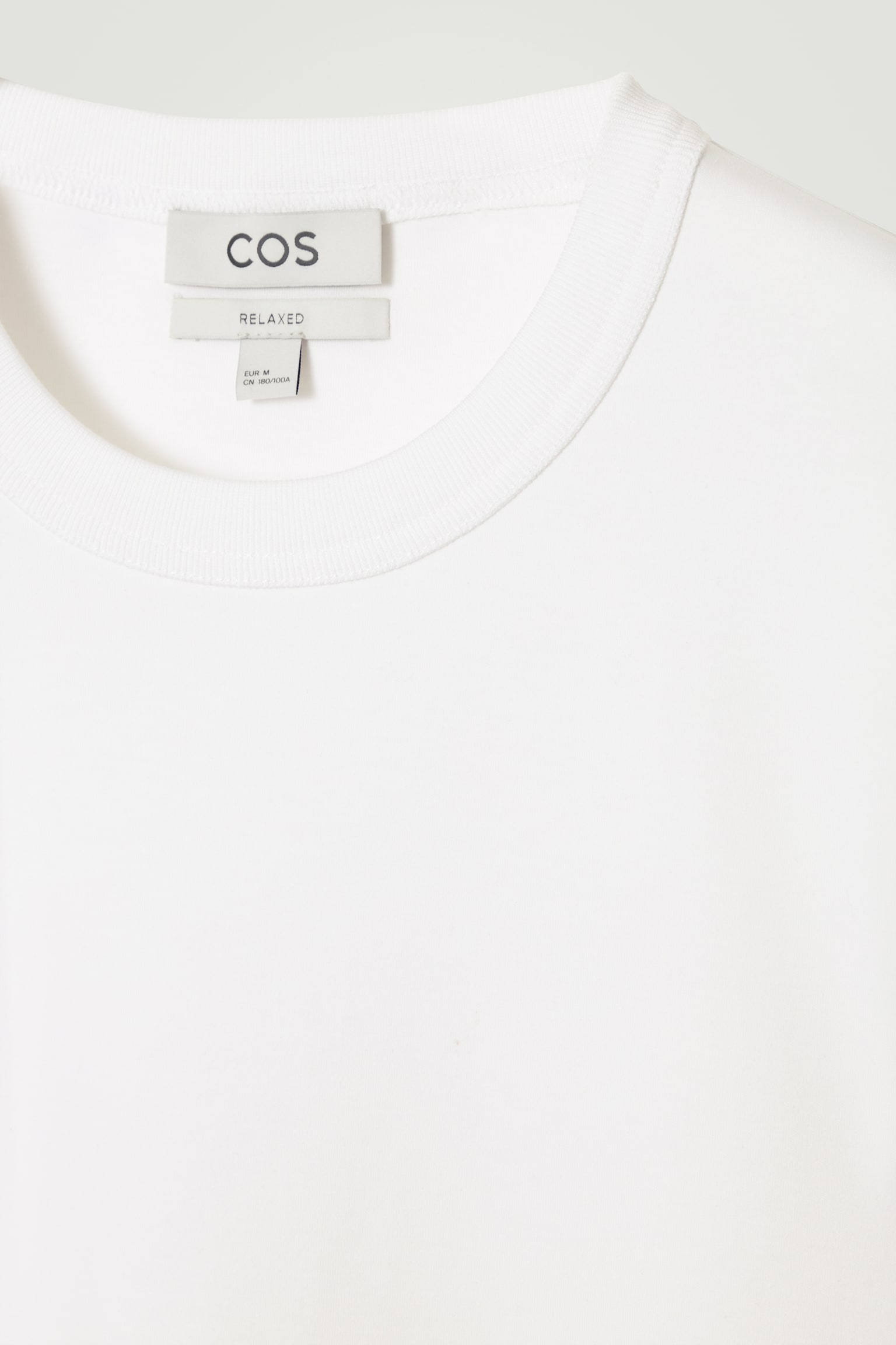 RELAXED JERSEY INTERLOCK LONG-SLEEVED T-SHIRT - WHITE/BLUE/BLACK/RED / WHITE / STRIPED/NAVY/DARK GREEN - 7