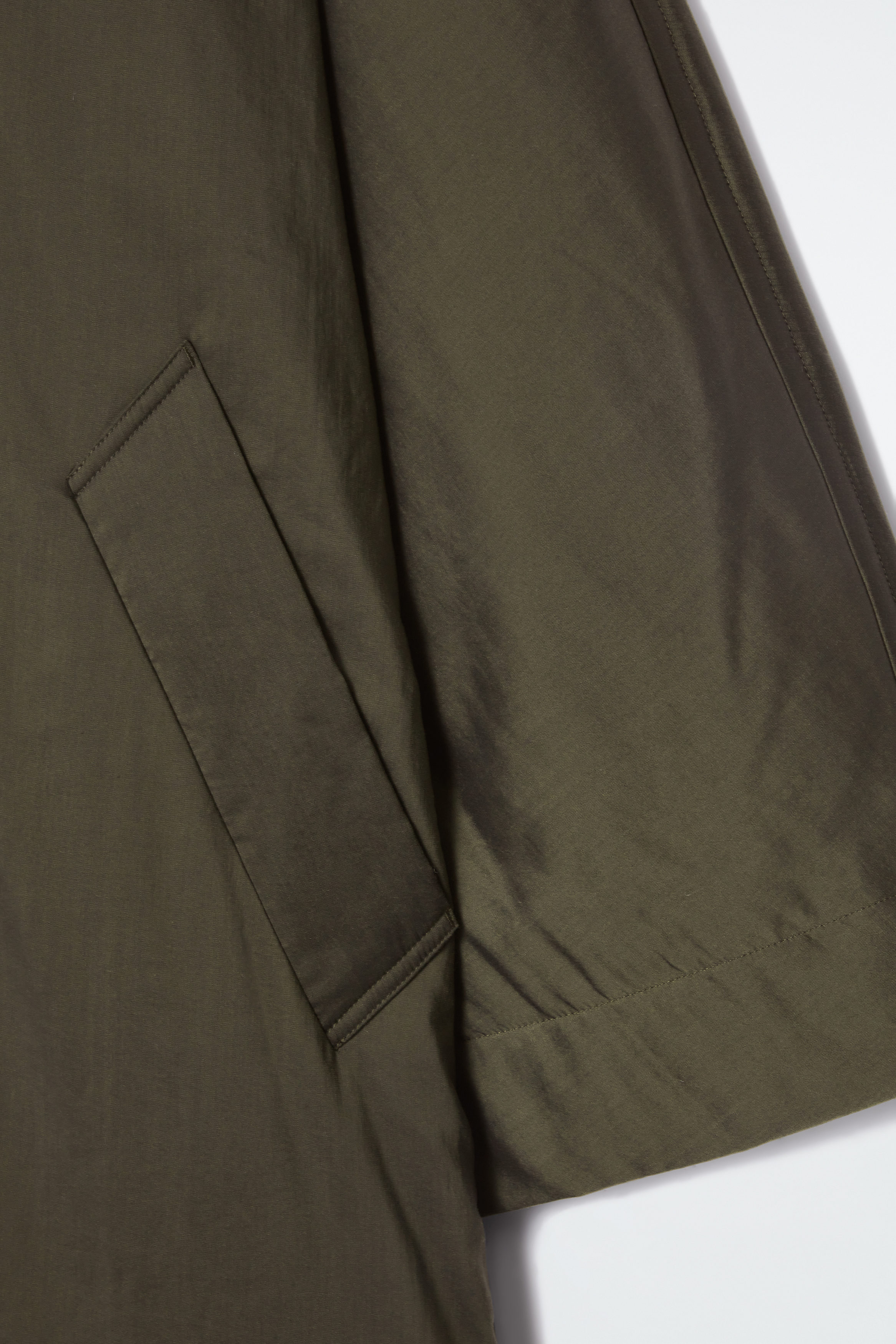 OVERSIZED SHAWL-COLLAR PADDED COAT - KHAKI | COS US