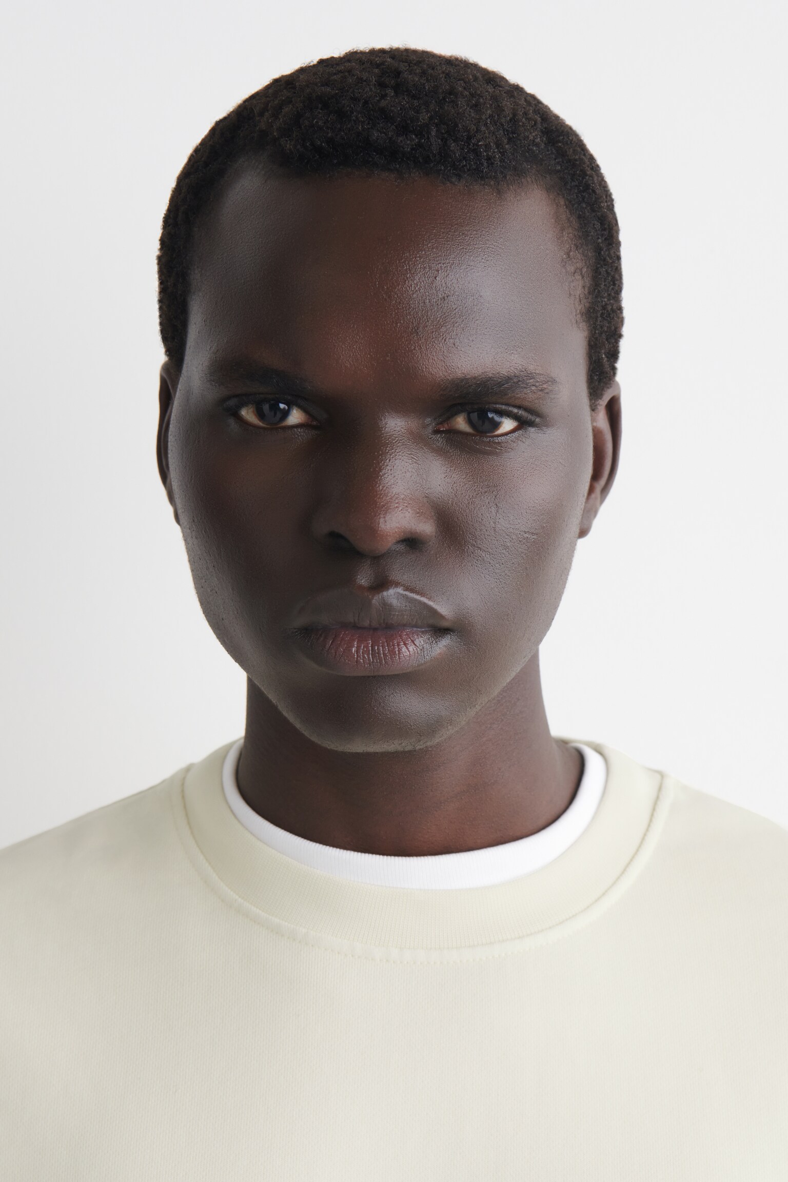 SWEAT EN COTON DÉLAVÉ - BLANC/BLEU MARINE/VERT CLAIR - 4