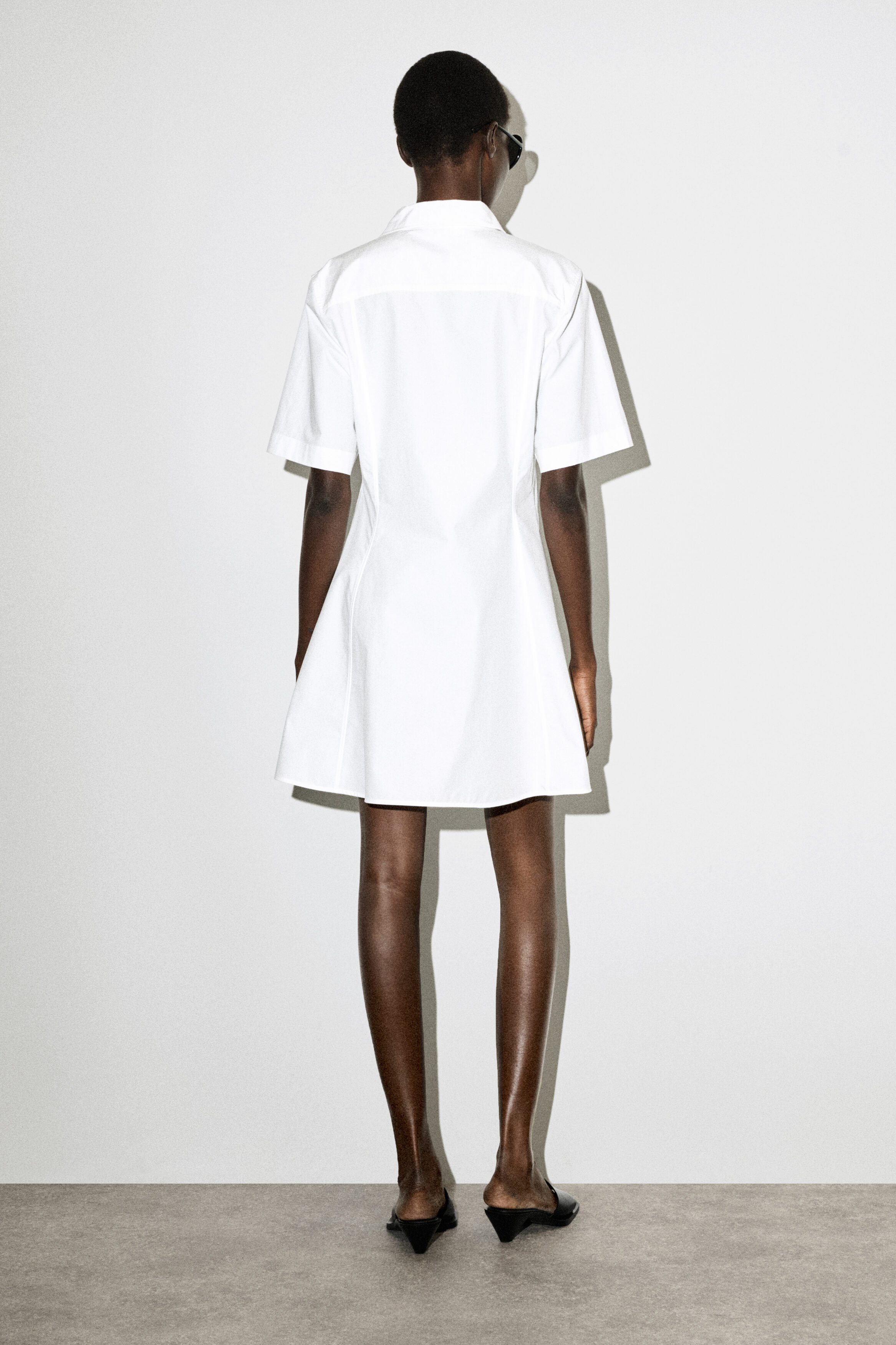 CLASSIC COTTON MINI SHIRT DRESS - thumbnail 4