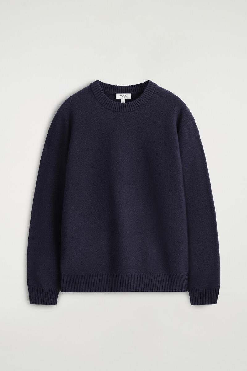 Boiled-Wool Crew-Neck Sweater