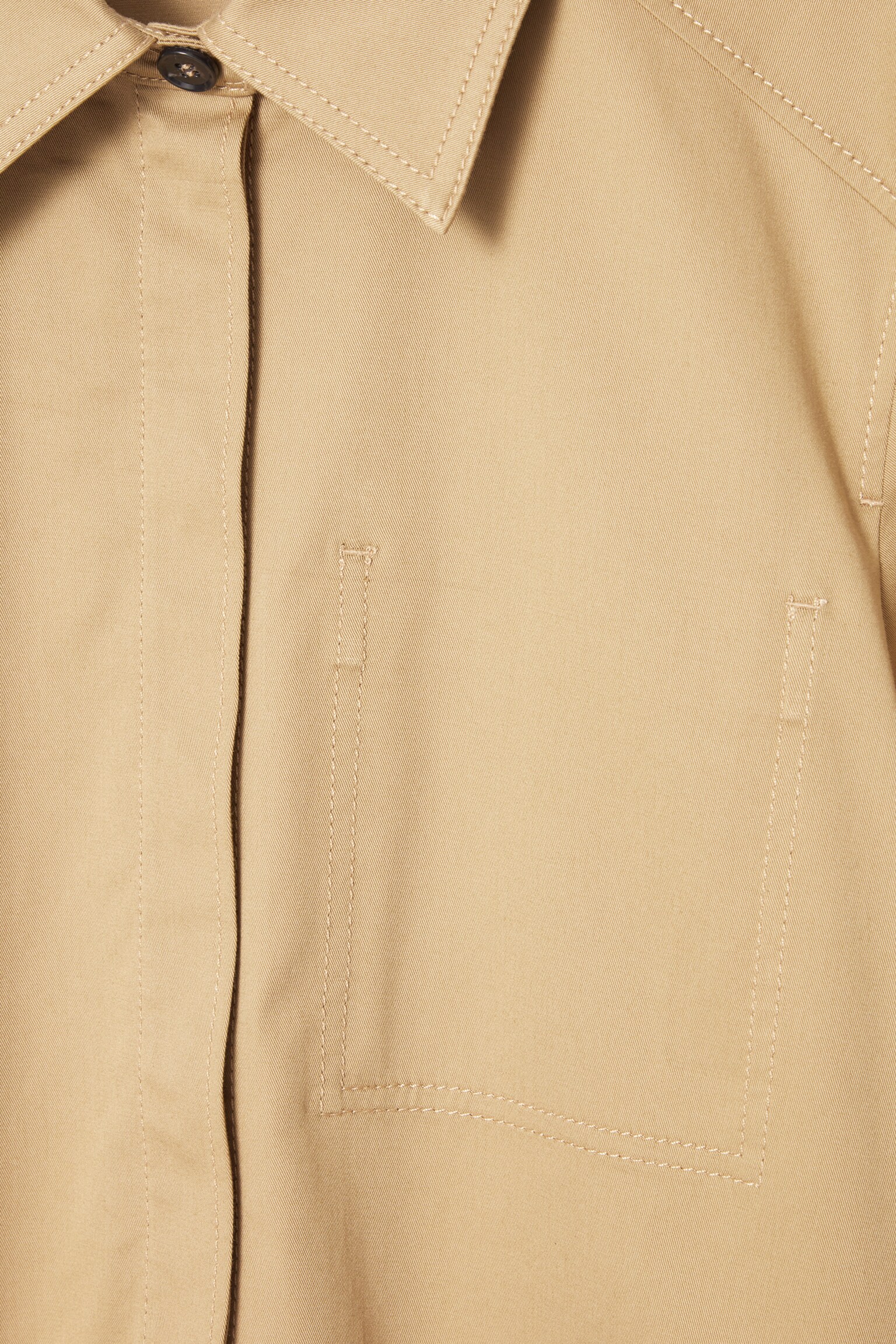 HEMDBLUSENKLEID AUS BAUMWOLLE IM UTILITY-STIL - BEIGE - 3