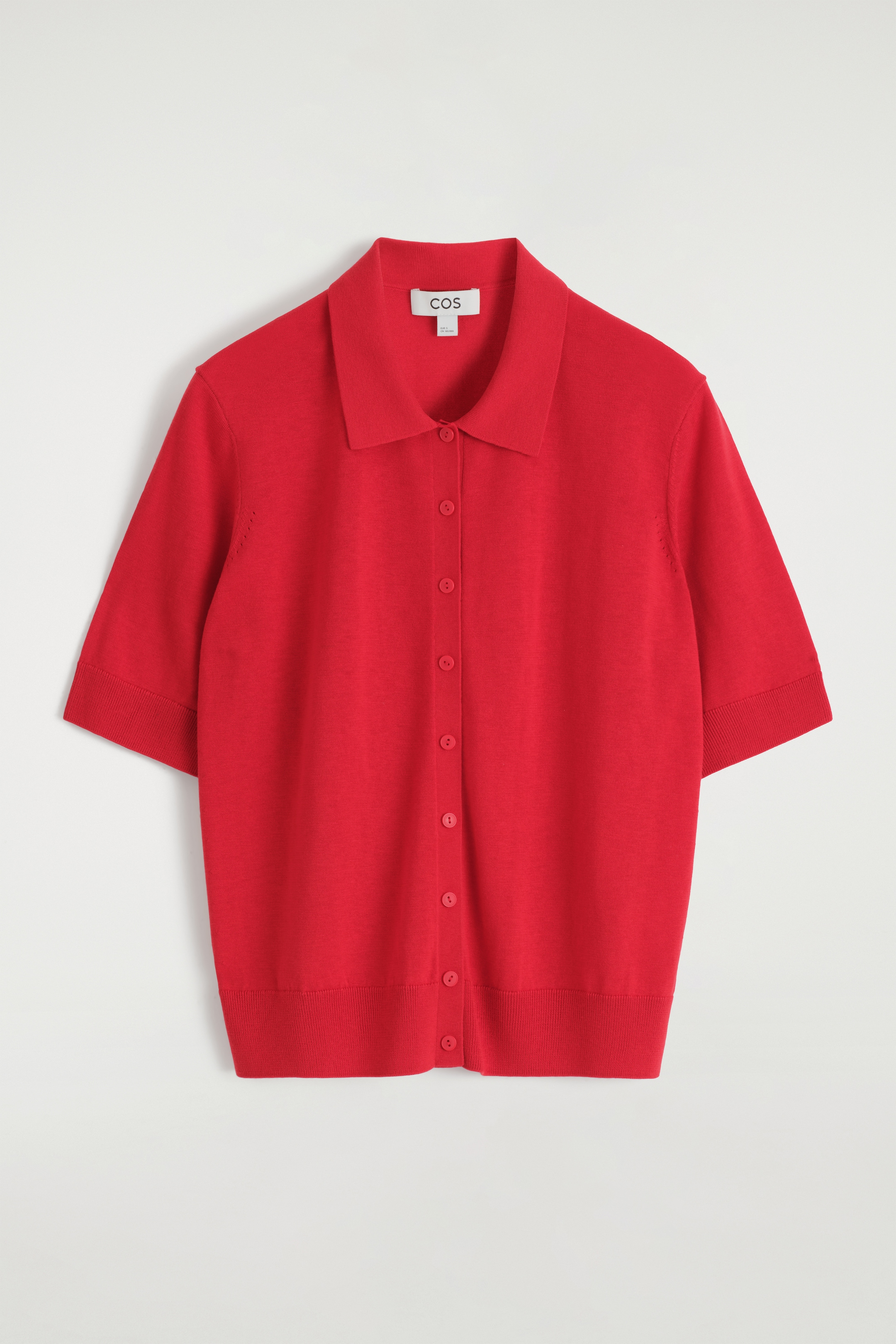 Grotere afbeelding bekijken: MERINO WOL-MIX POLO CARDIGAN - ROOD - DAMES | H&M NL 6