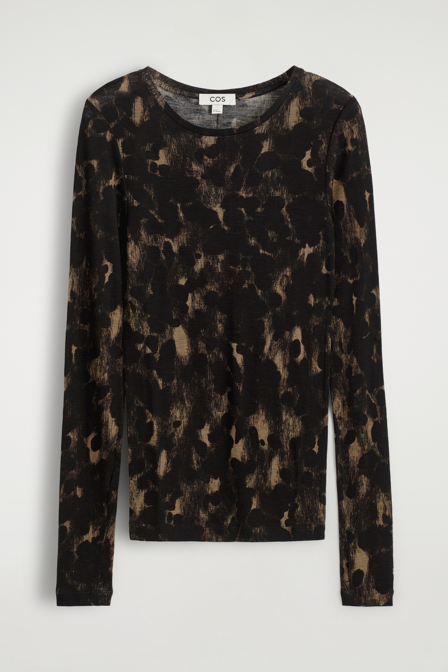 SLIM MERINO WOOL TOP - dierenprint - 2