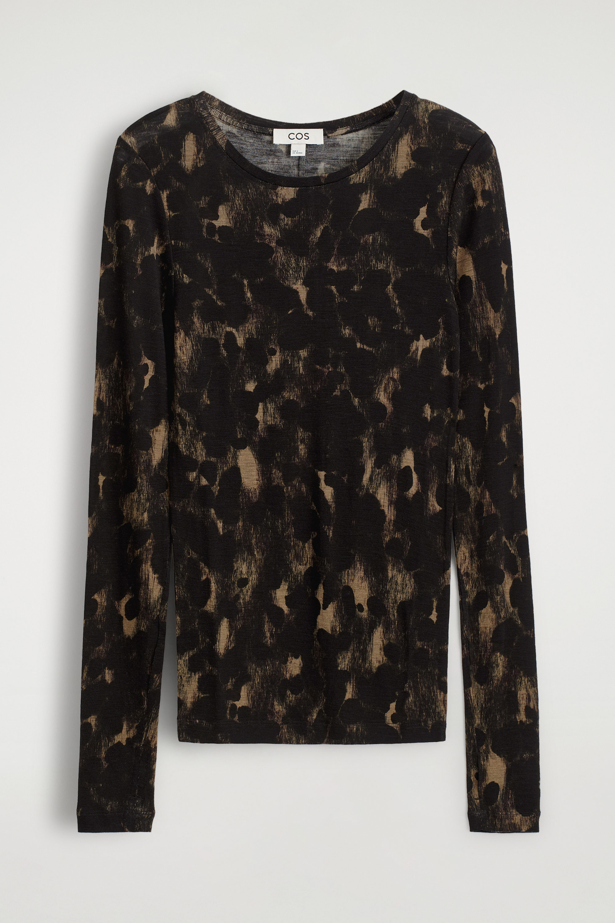 SLIM MERINO WOOL TOP - ANIMAL PRINT | COS US