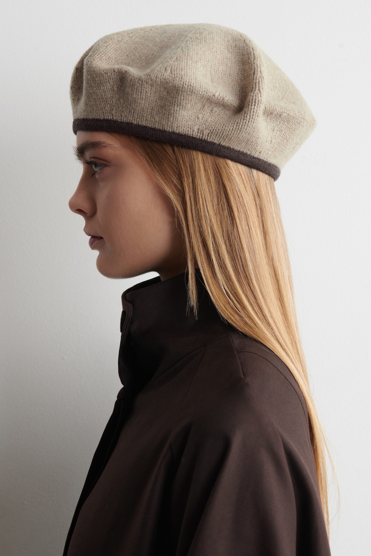 WOOL-YAK BERET — BEIGE