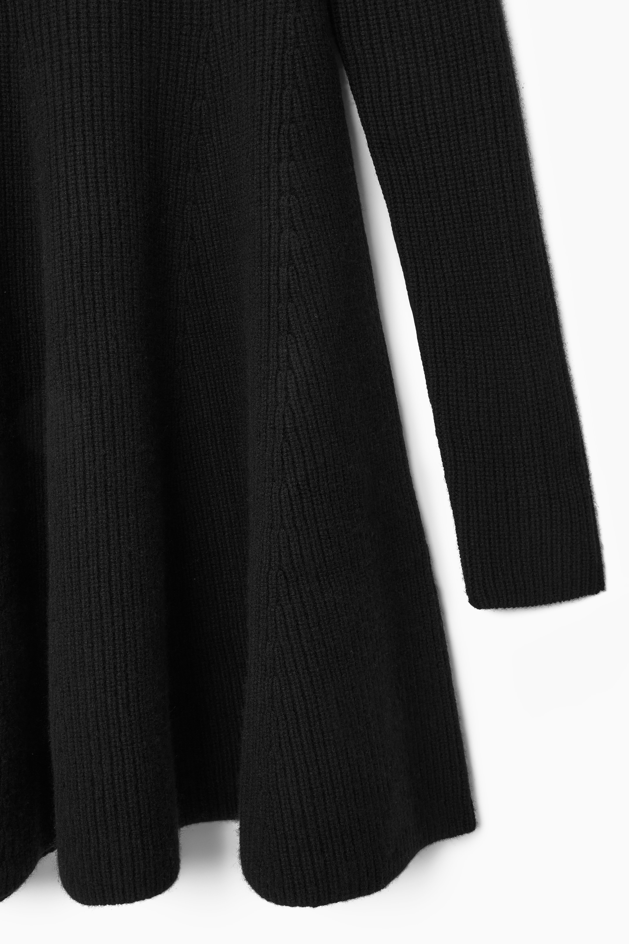 View larger image: KNITTED WOOL FLARED MINI DRESS - BLACK - Ladies | H&M GB 3