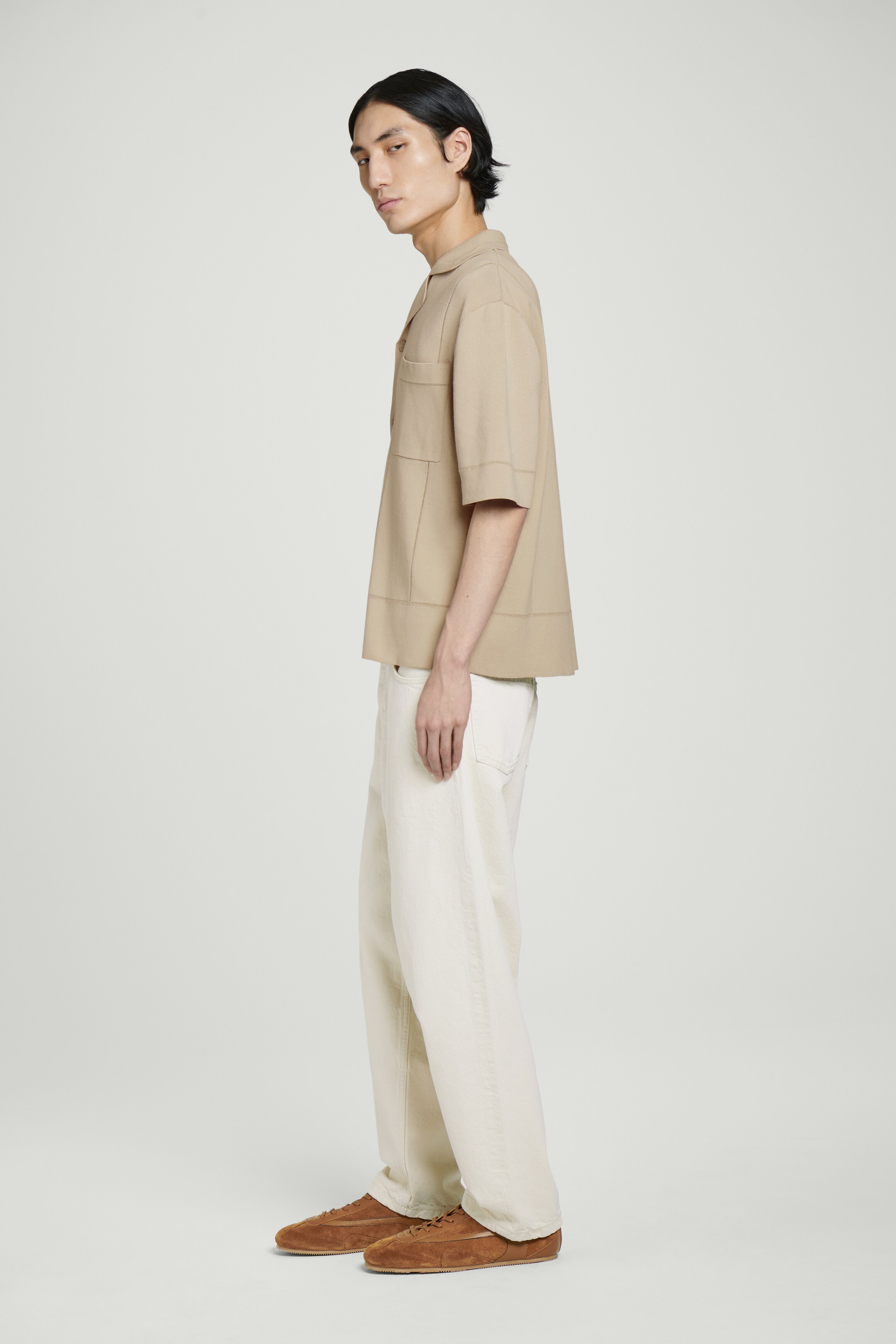 Grösseres Bild ansehen: BAUMWOLLHEMD AUS POINTELLE-STRICK - BRAUN - HERREN | H&M CH 6