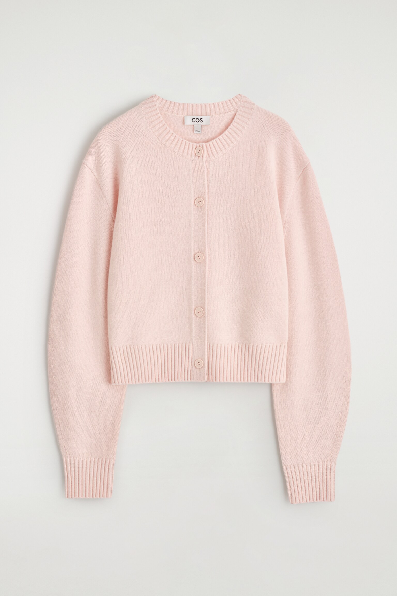 CARDIGAN EN LAINE MÉRINOS - ROSE CLAIR - 2