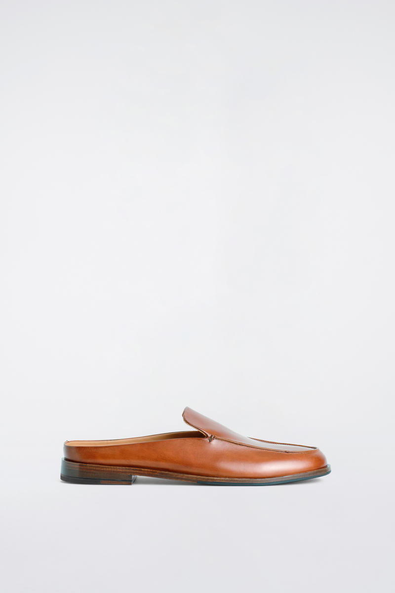 Cos Leather Mule Loafers In Brown
