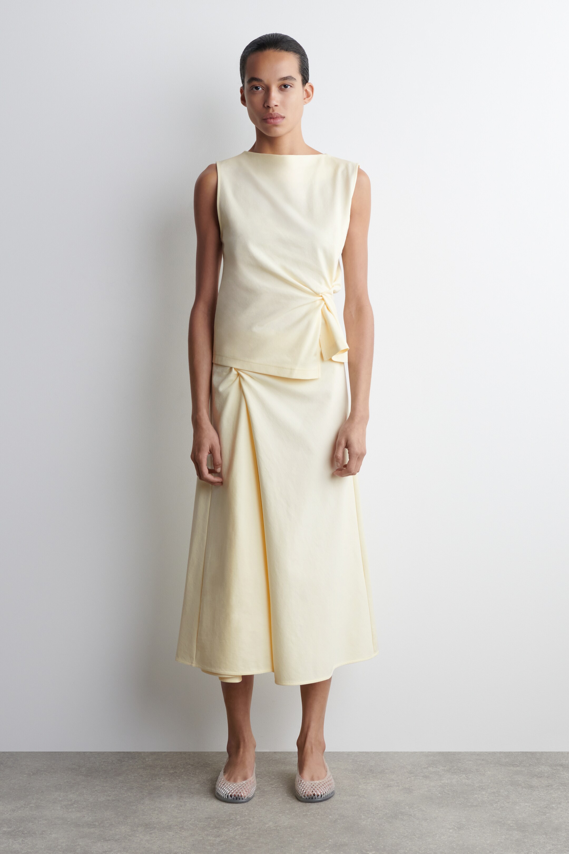 View larger image: TWIST-DETAIL TOP - BUTTER YELLOW - Ladies | H&M GB 2
