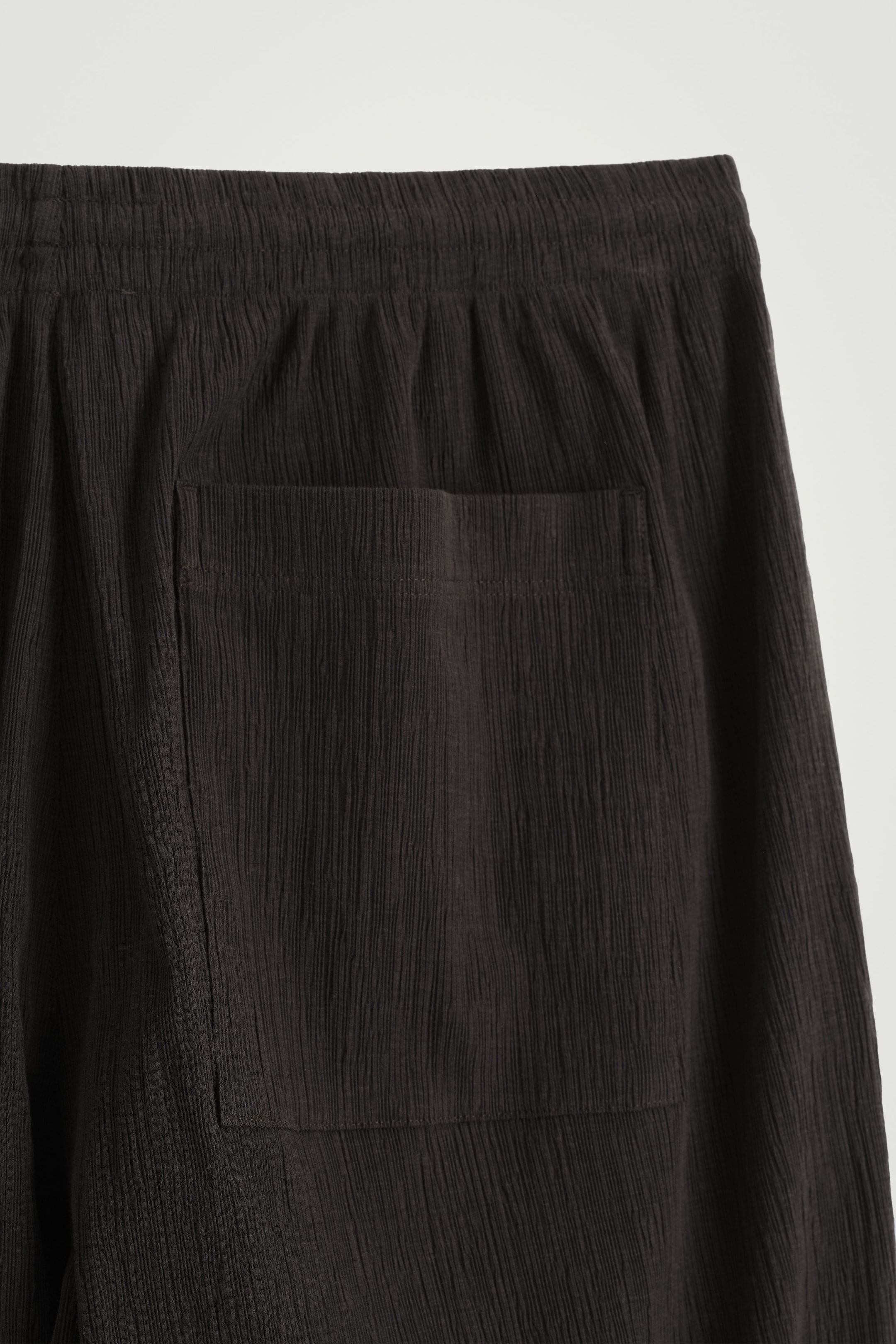 CRINKLED-COTTON TROUSERS