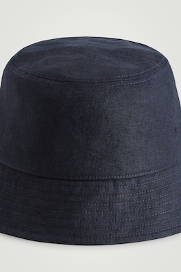 LINEN BUCKET HAT — NAVY 1