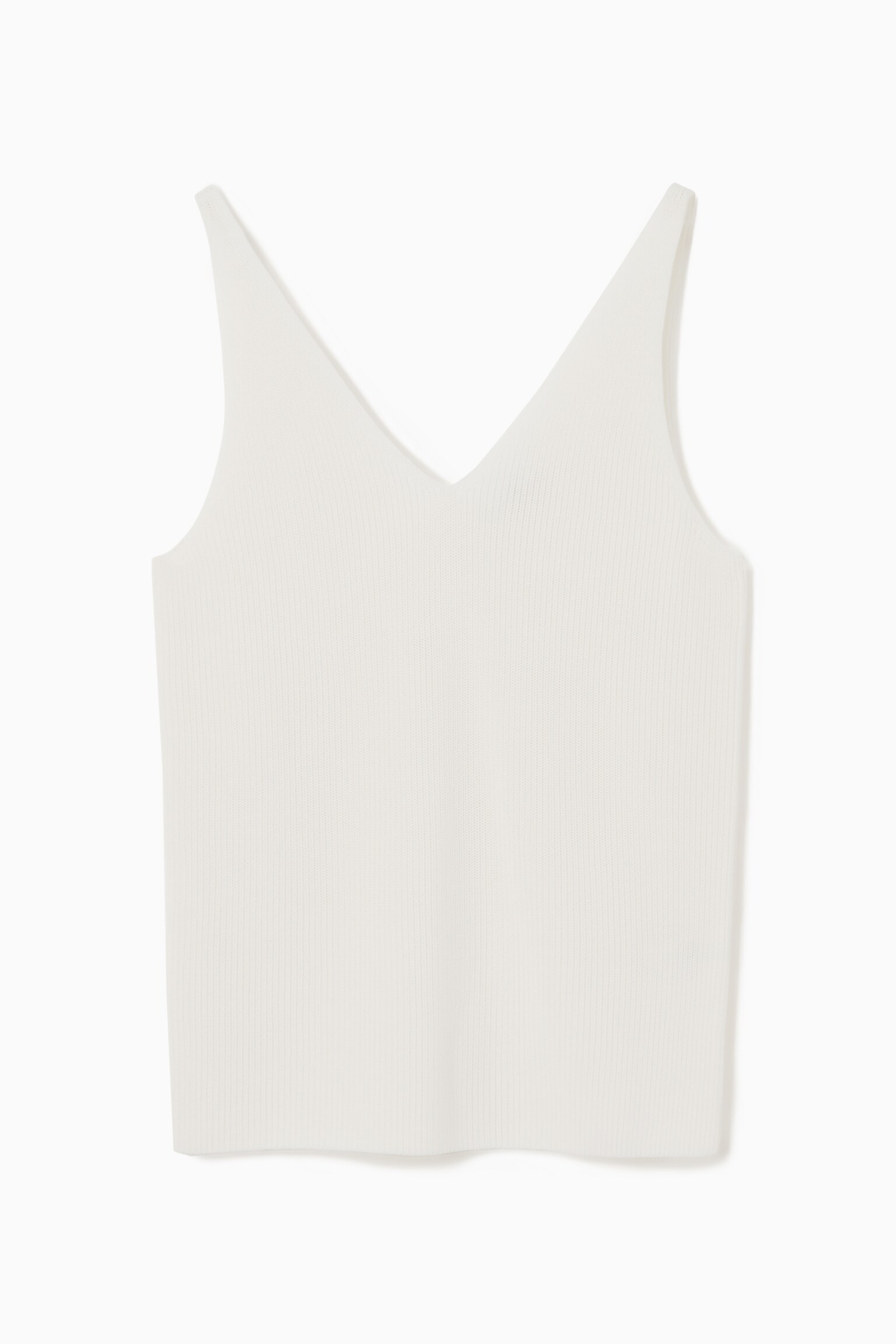 TANKTOP AUS RIPPSTRICK - WEISS