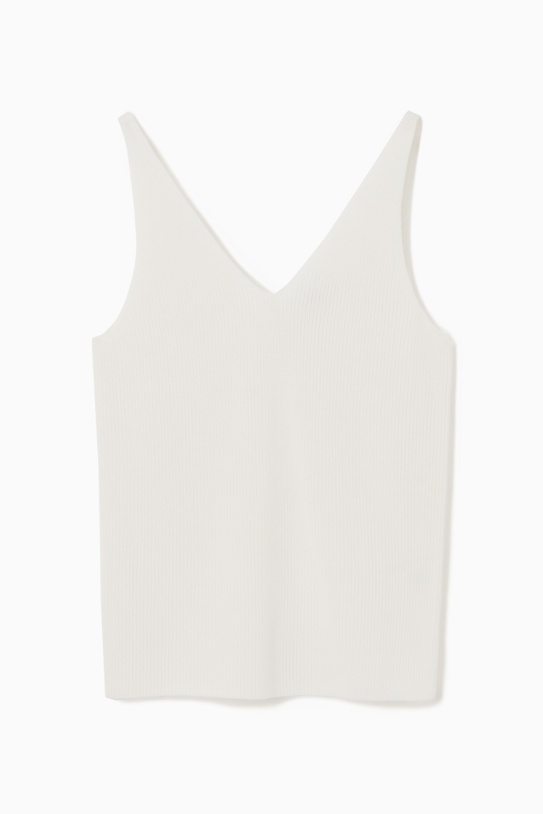 Agrandir l'image: DÉBARDEUR EN MAILLE CÔTELÉE - BLANC - FEMME | H&M CH 1