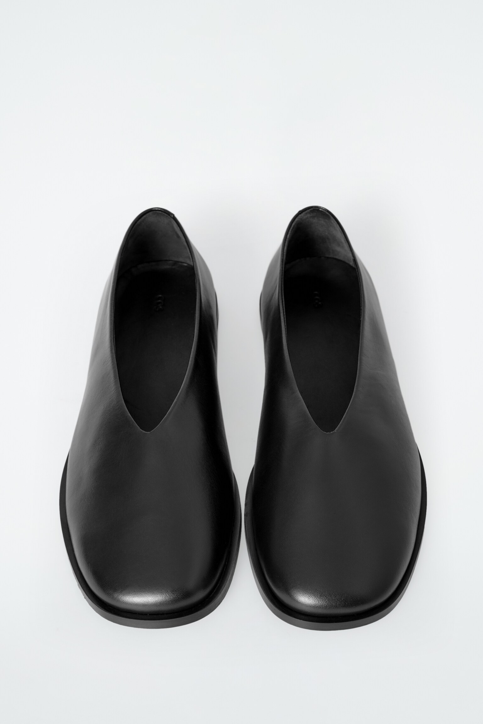 BALLERINES PLATES CUIR - NOIR - 6