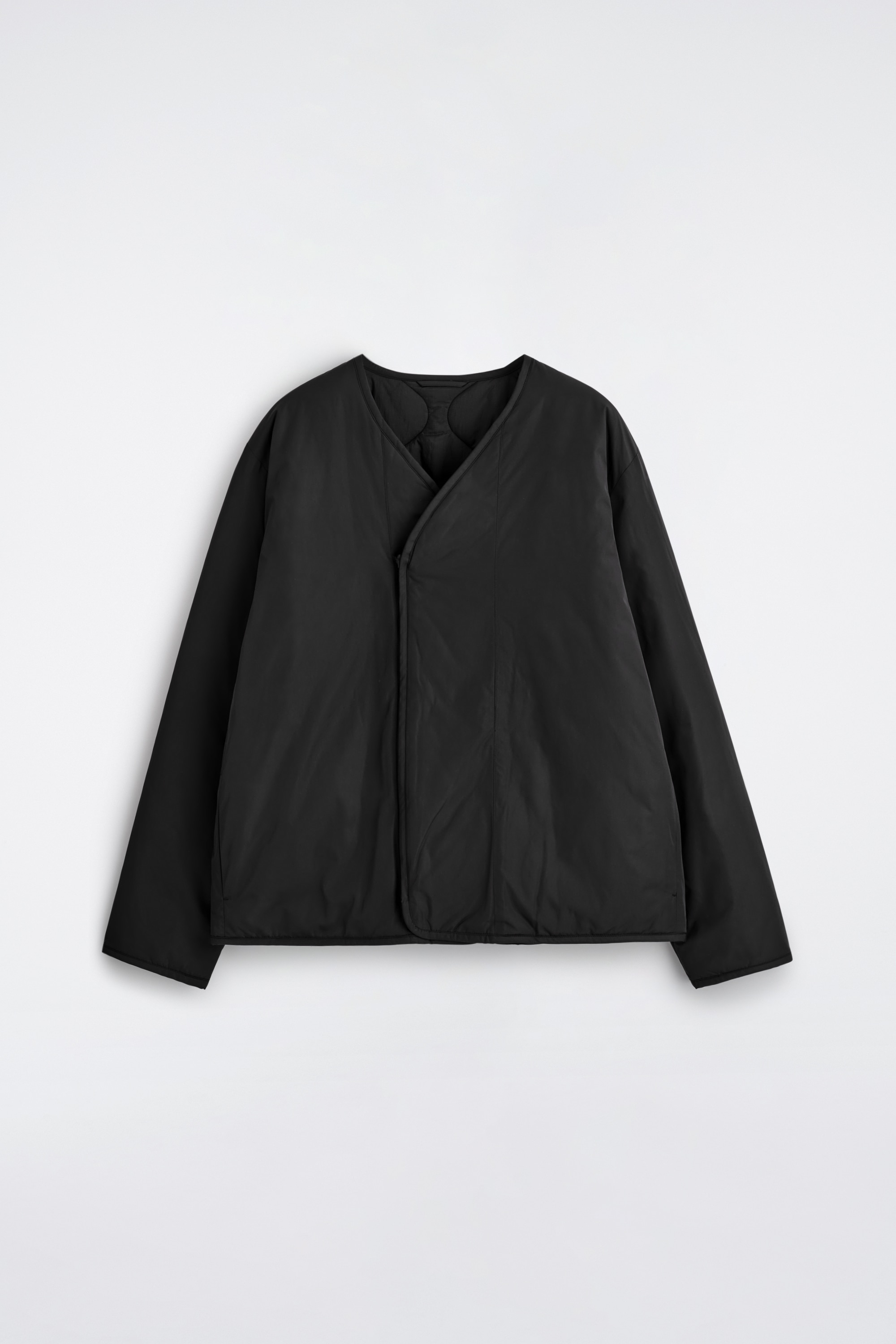 REVERSIBLE QUILTED JACKET - BLACK/LIGHT GREY