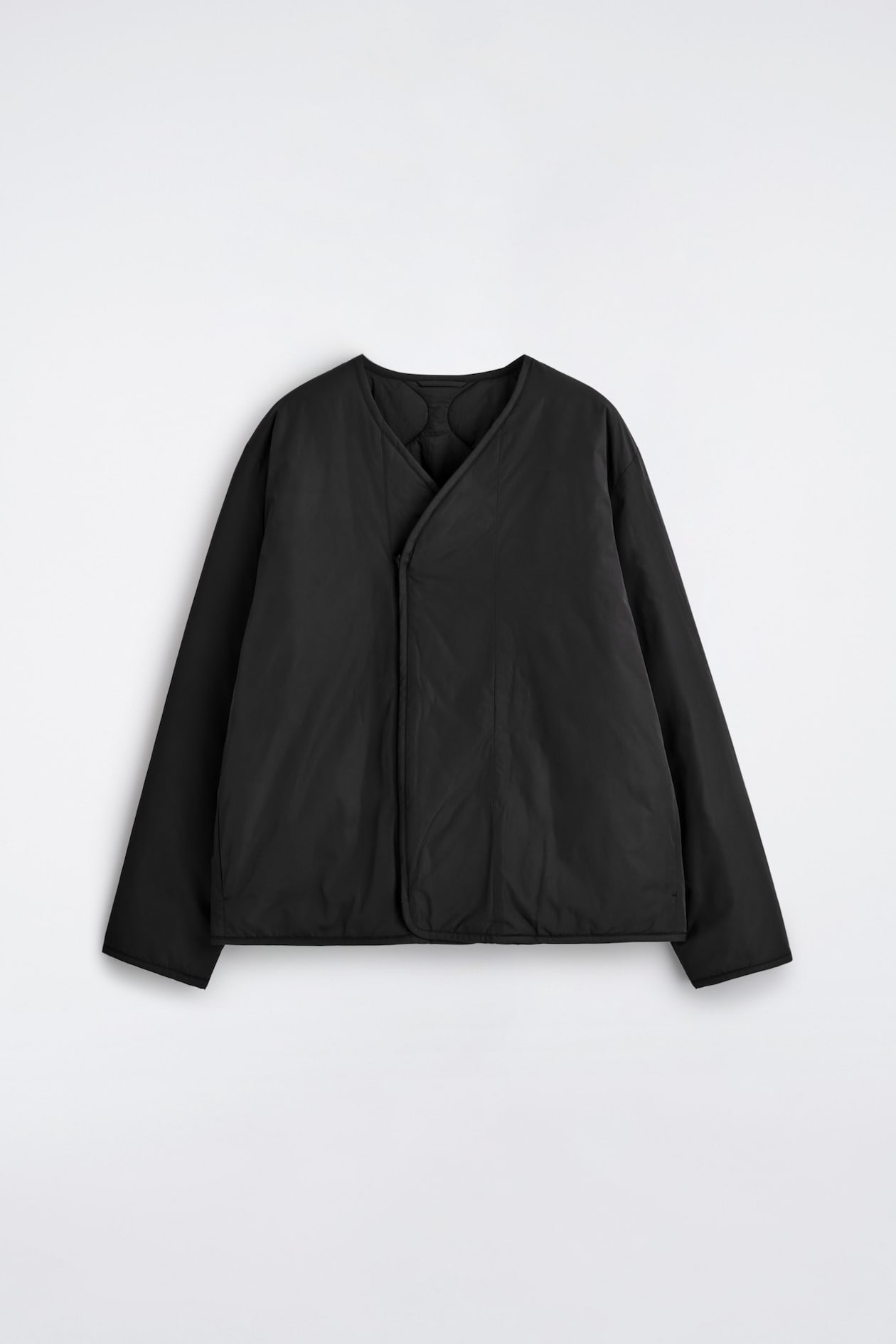 REVERSIBLE QUILTED JACKET — BLACK