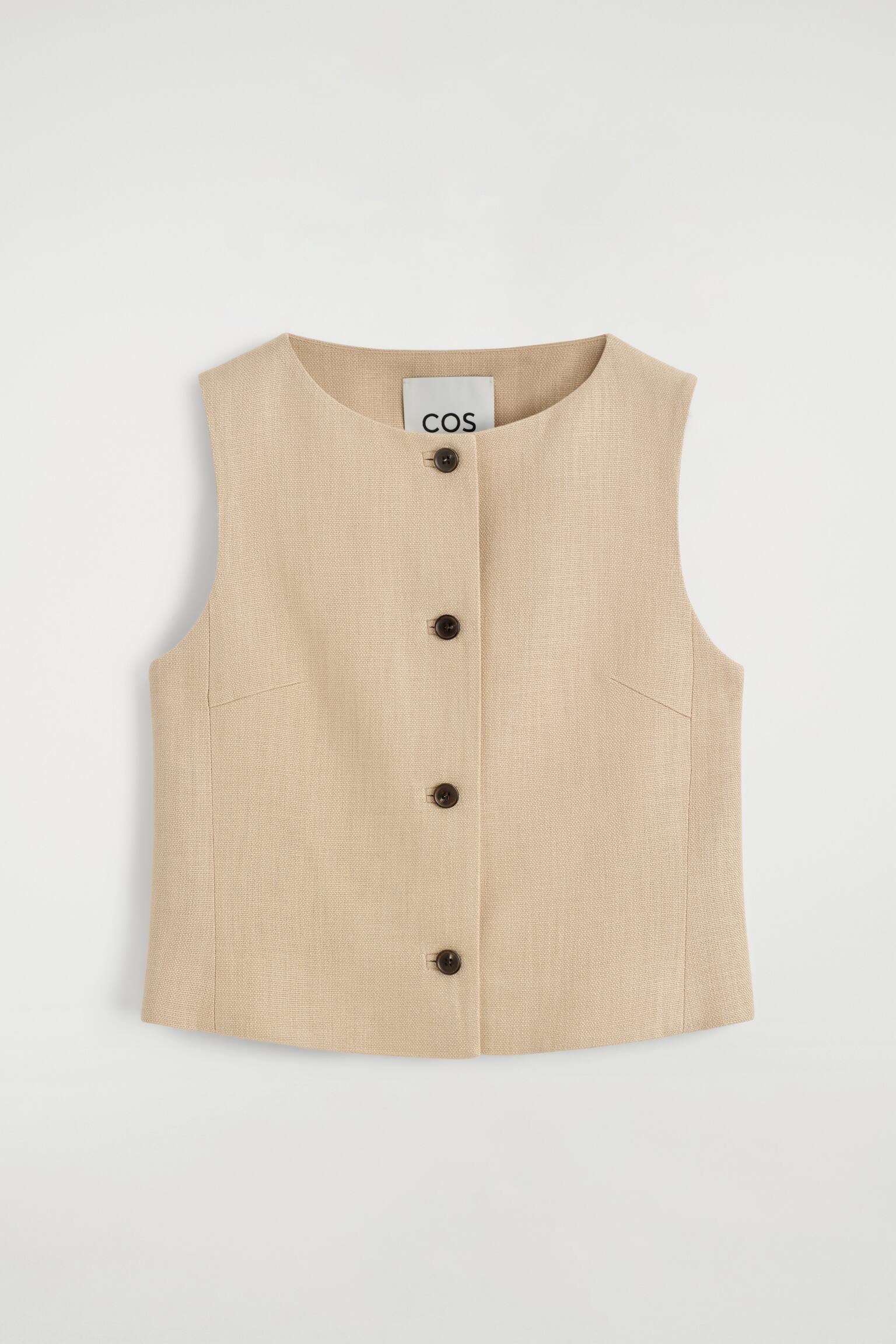 TAILORED WAISTCOAT-בז' - 2