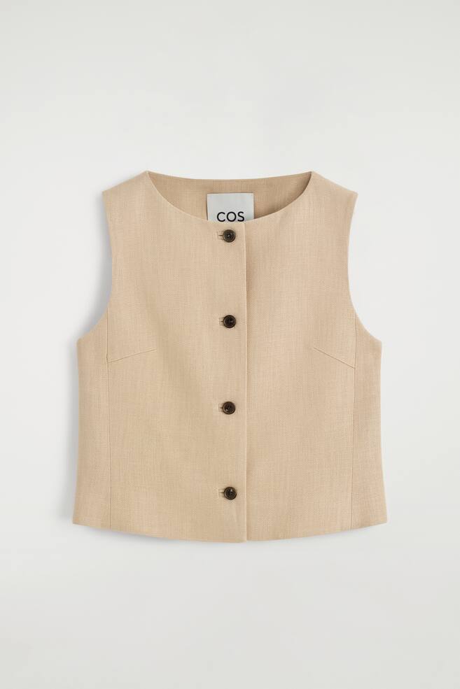 Getailleerd gilet - buinbeige/BRUIN - 1