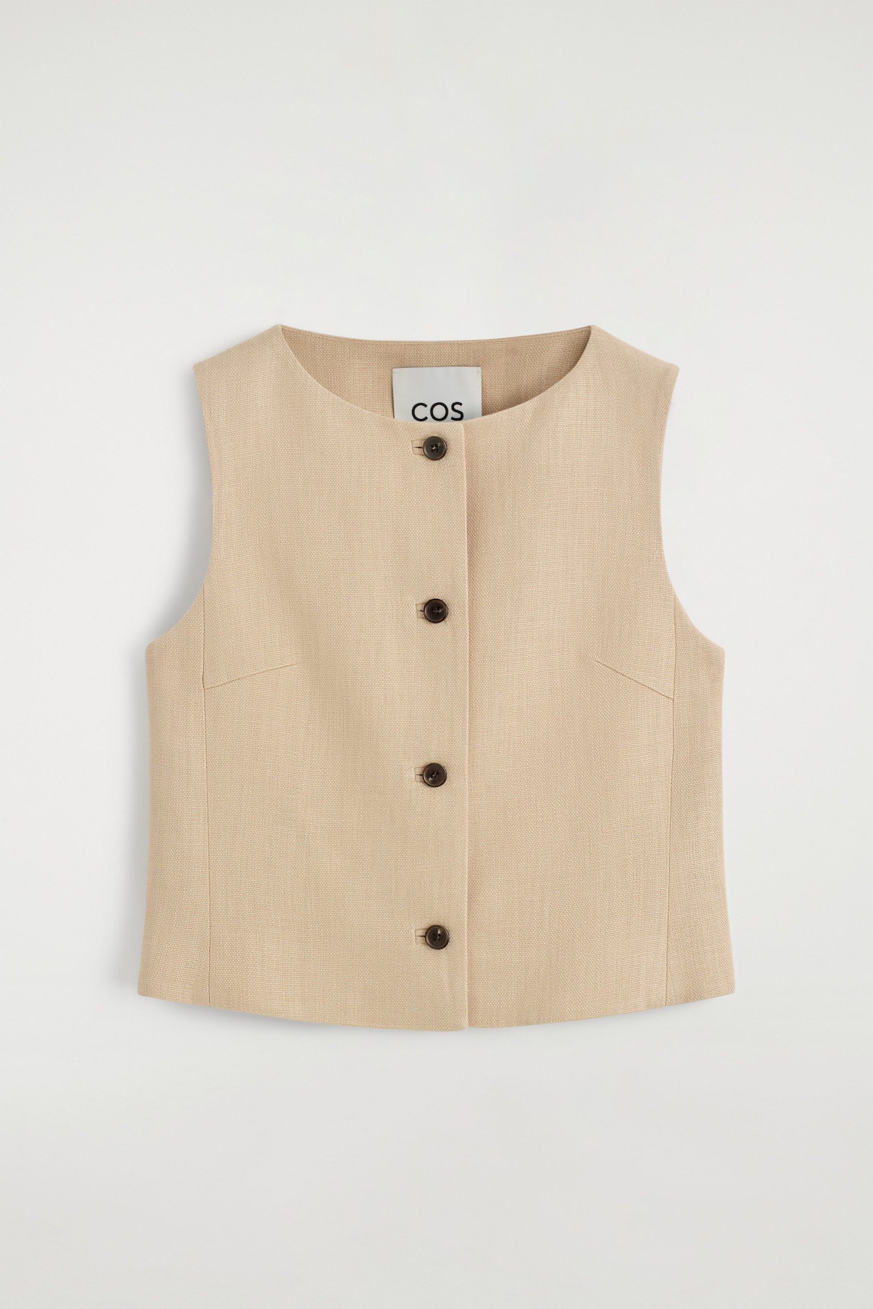 TAILORED WAISTCOAT — BEIGE