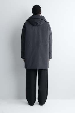 TECHNICAL HOODED DOWN PARKA — DARK GRAY 3