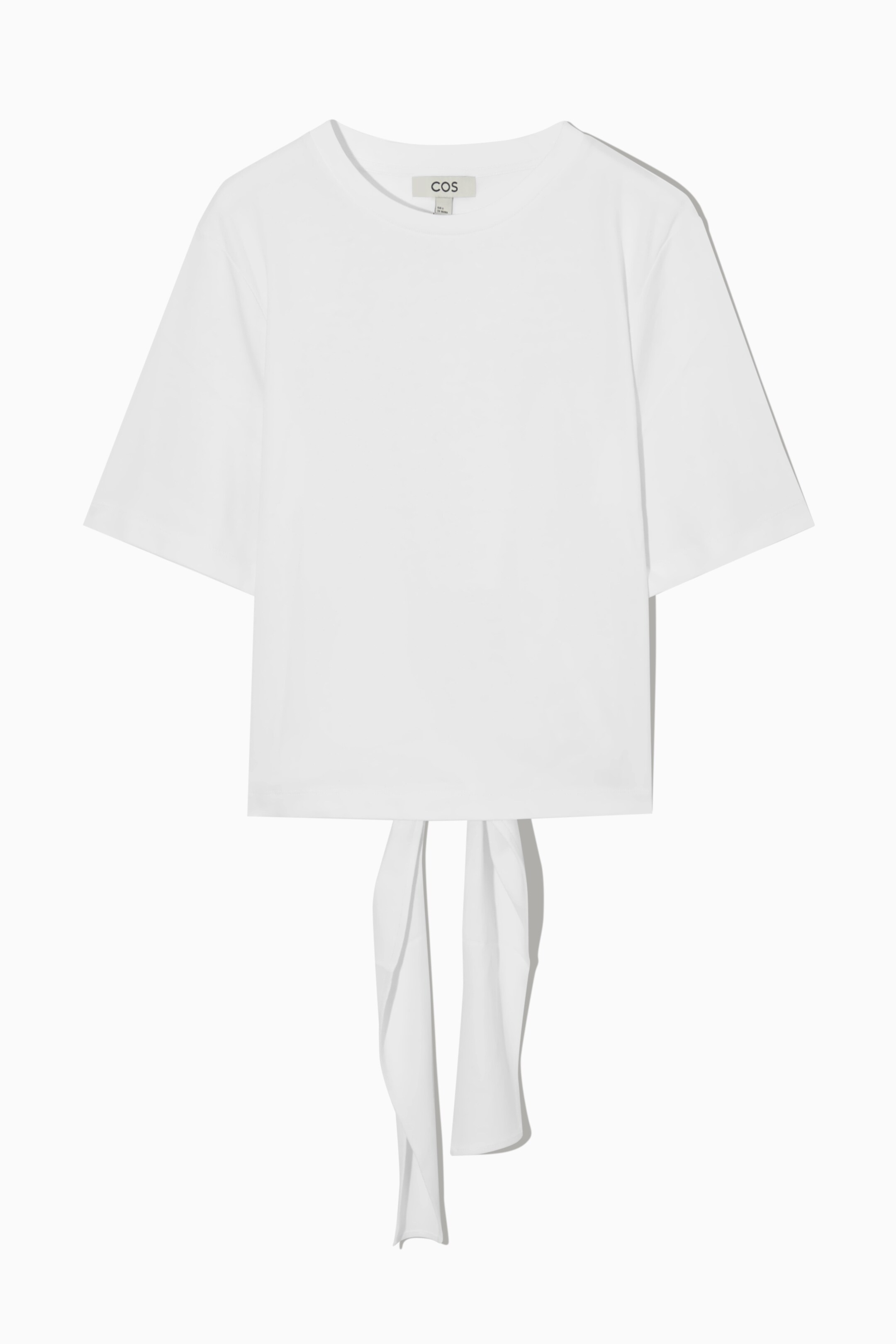Grotere afbeelding bekijken: THE BOW BACK T-SHIRT - WHITE - DAMES | H&M NL 1