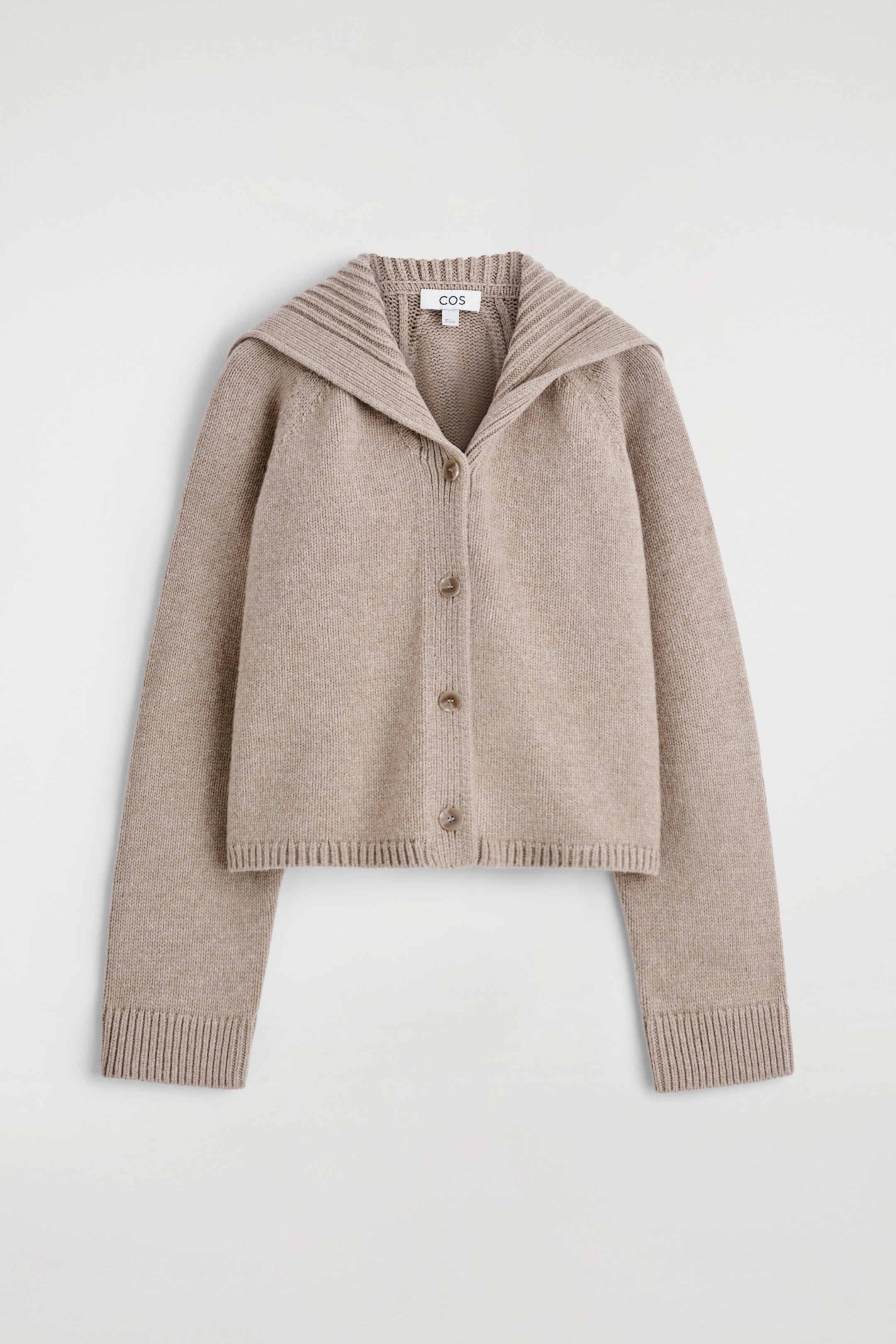 SAILOR-COLLAR WOOL CARDIGAN