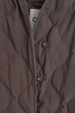 SHAWL-COLLAR QUILTED JACKET — BROWN 7