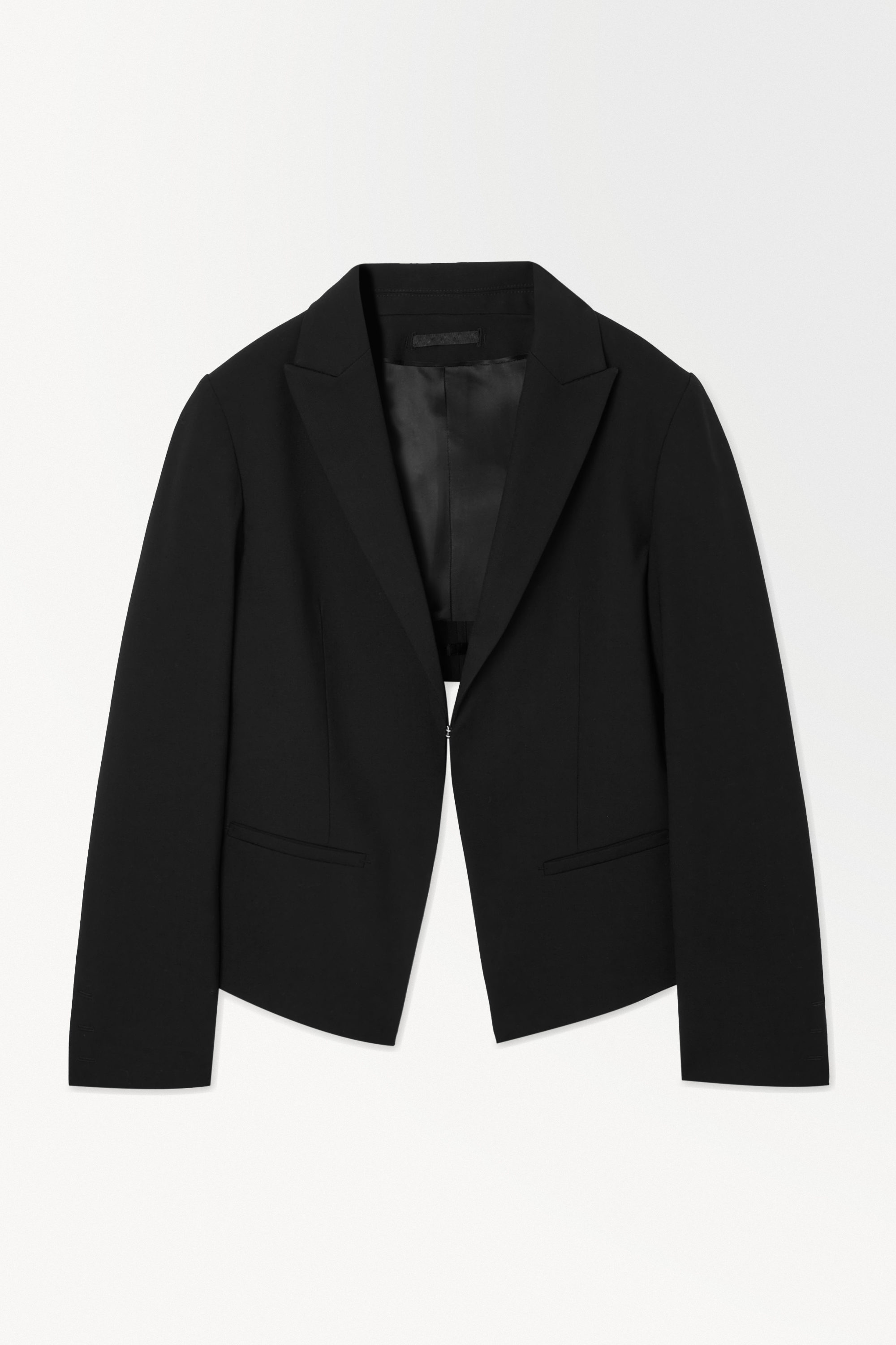 THE HALTERNECK SILK-BLEND WAISTCOAT - BLACK | COS