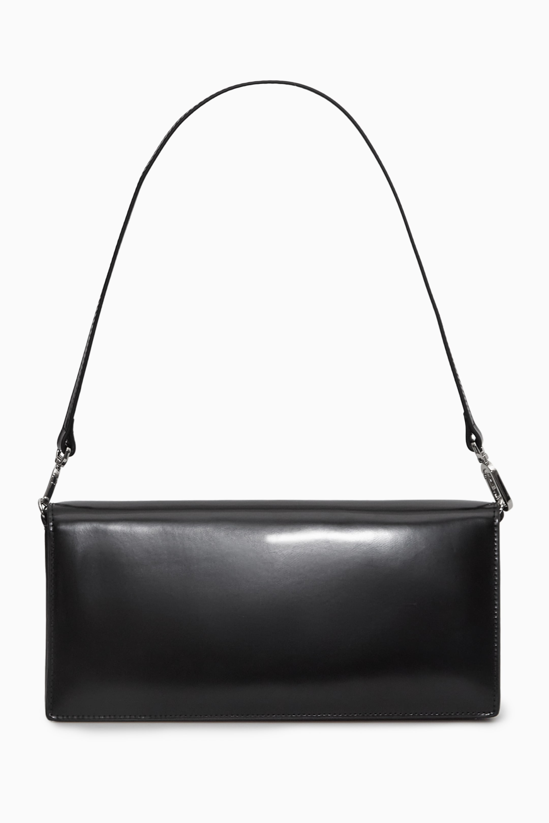 Grösseres Bild ansehen: SCHLICHTE SCHULTERTASCHE AUS LEDER - SCHWARZ - DAMEN | H&M CH 1